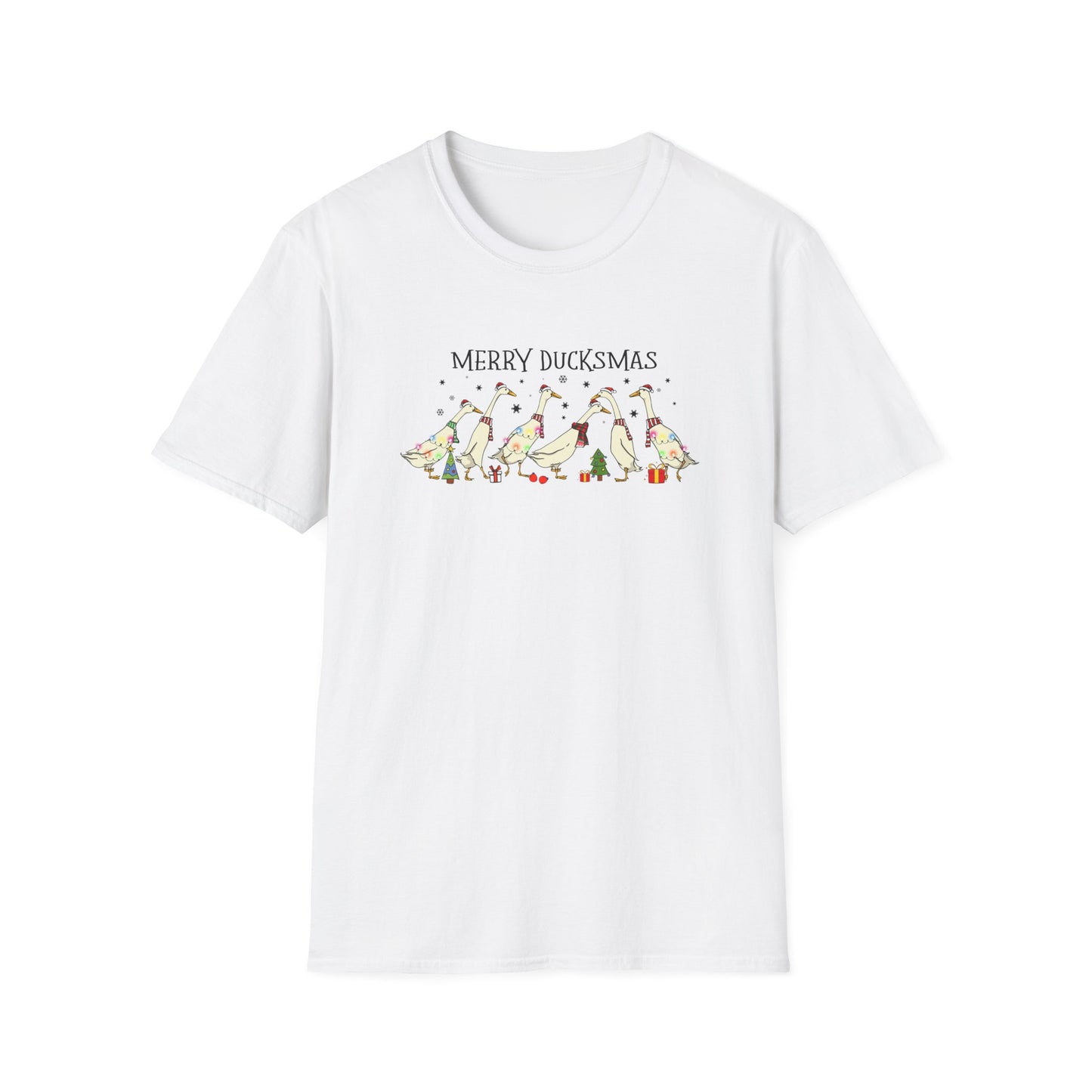 Merry Ducksmas Unisex Heavy Cotton Tee, Duck Christmas Shirt, Christmas Duck Lover Shirt