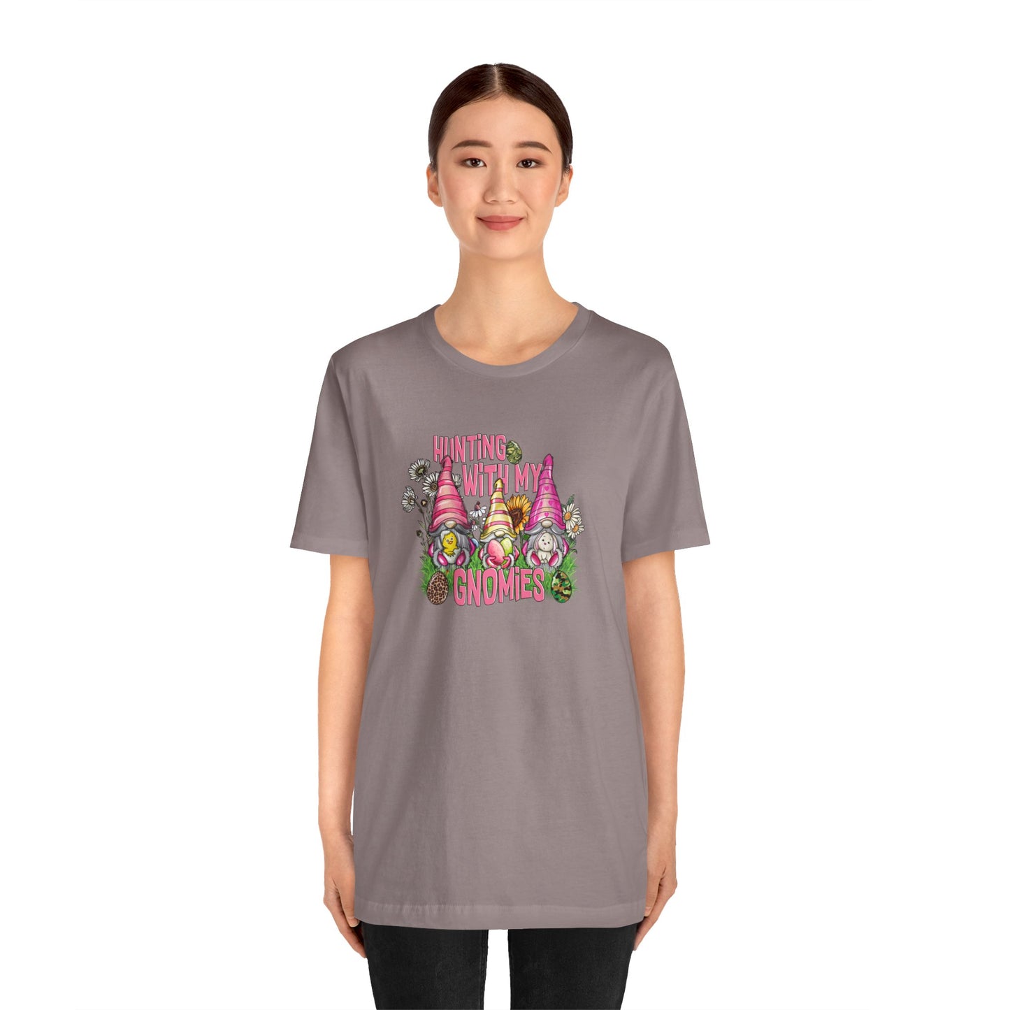 Hunting With My Gnomies Unisex Jersey Short Sleeve Tee