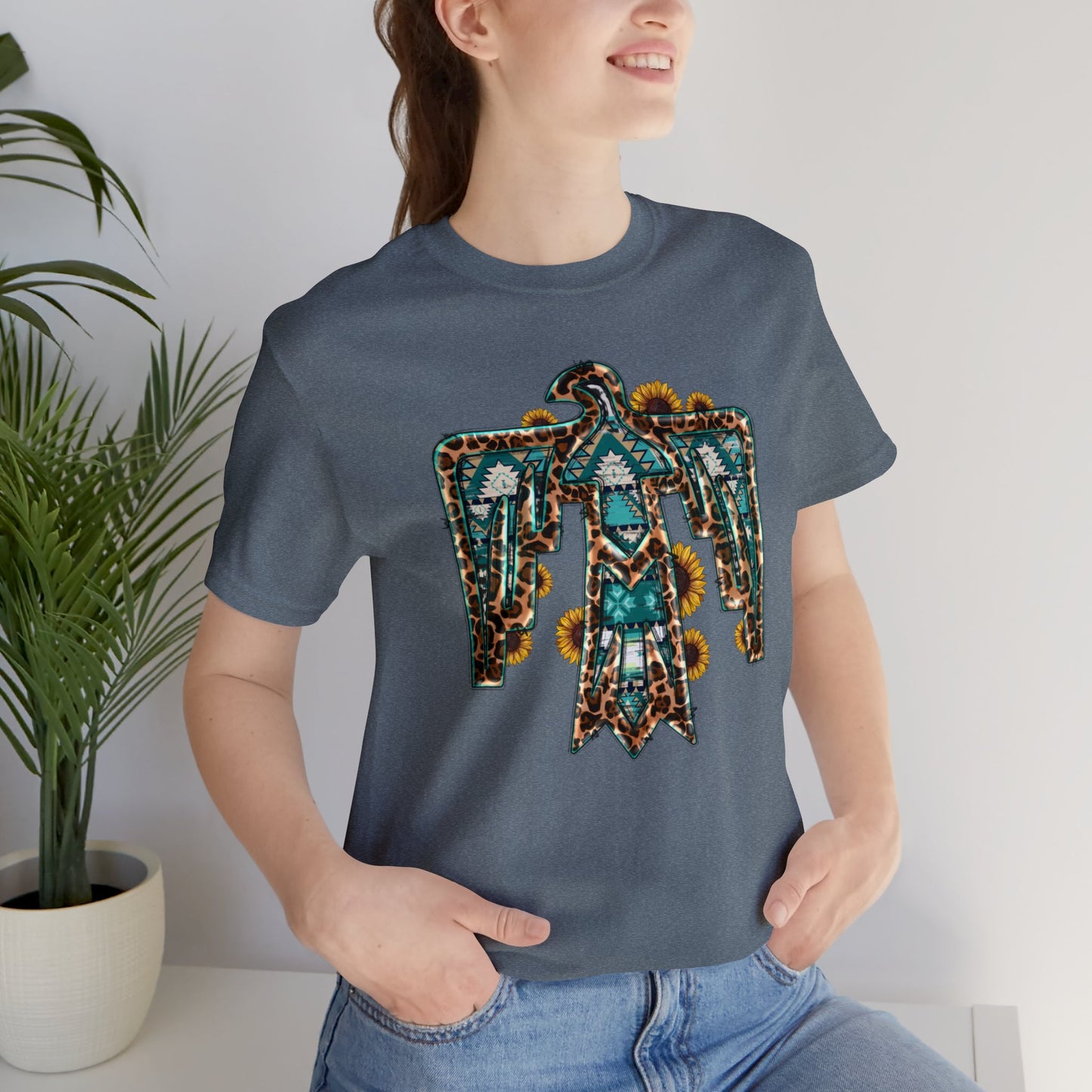 Sunflower Aztec Eagle Unisex Jersey Short Sleeve Tee