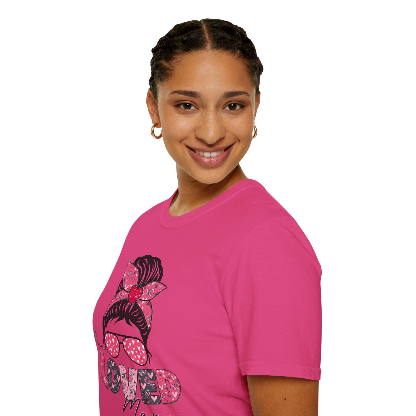 One Loved Mama Messy Bun T-Shirt | Mama Graphic Tee