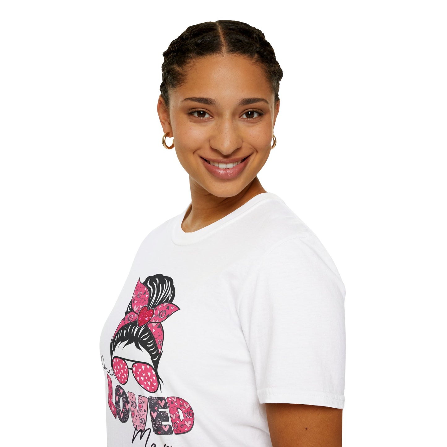 One Loved Mama Messy Bun T-Shirt | Mama Graphic Tee