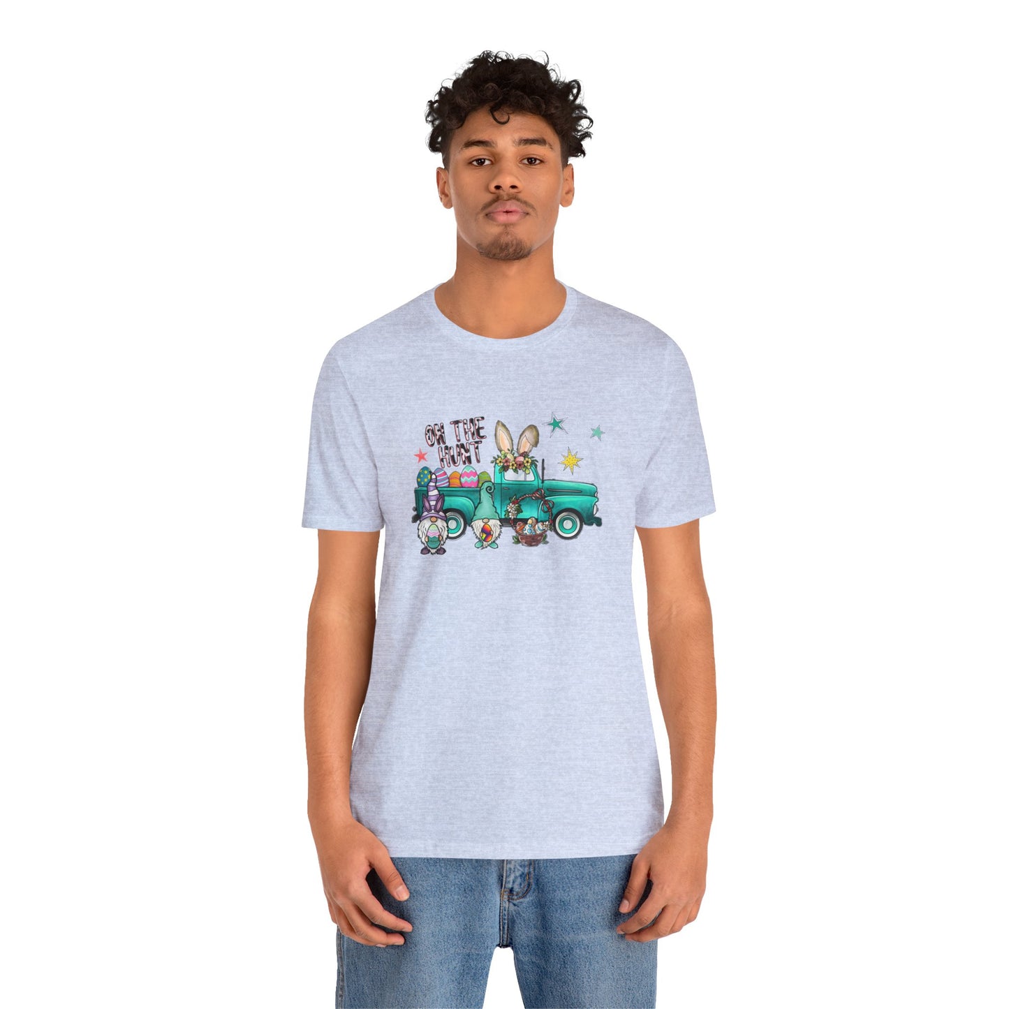 On the Hunt Easter Vintage Truck Unisex Jersey Short Sleeve Tee