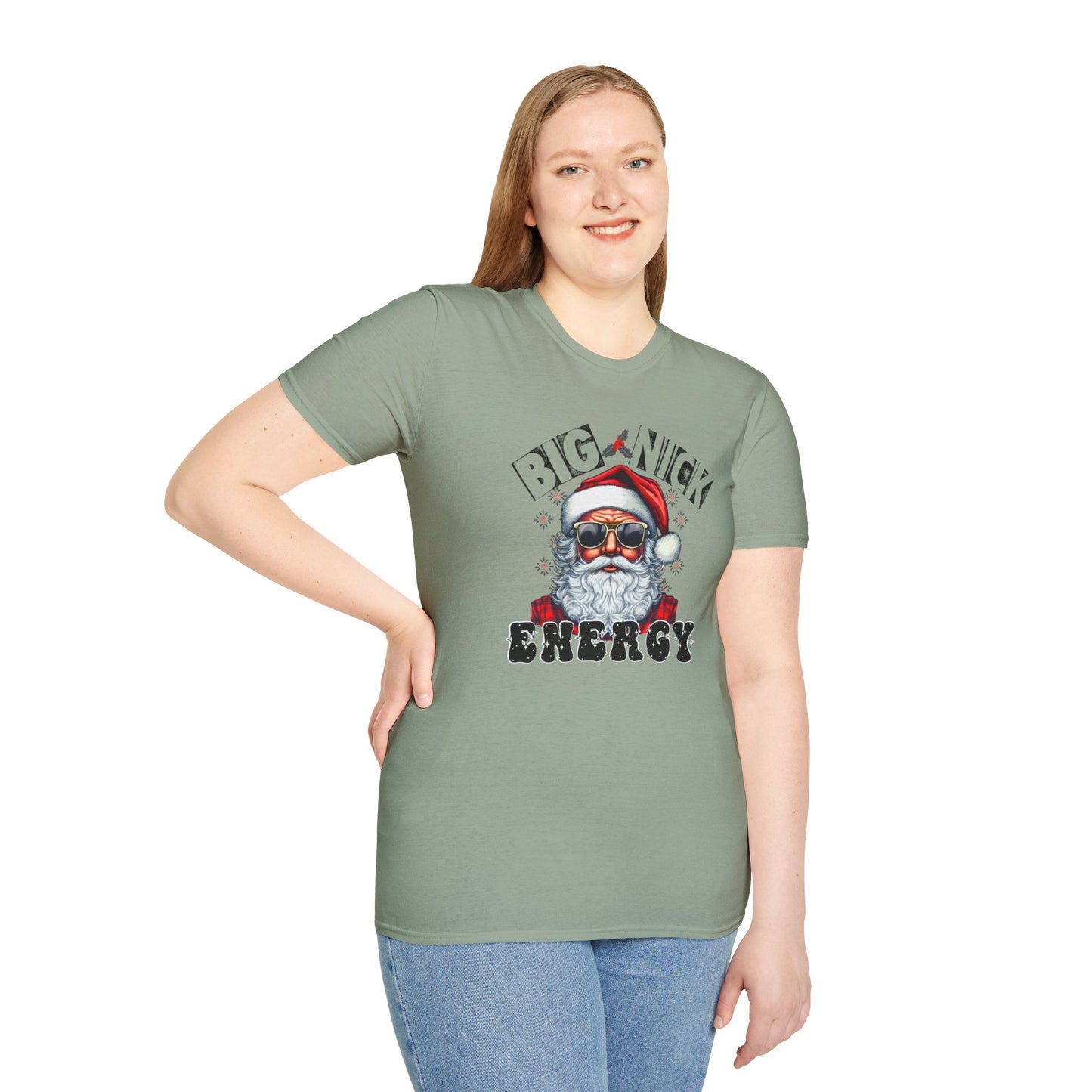 Big Nick Energy Unisex Heavy Cotton Tee, Santa Tee, Santa Christmas Shirt, Big Santa Energy Shirt, Funny Christmas Tee, Adult Chirstmas Tee