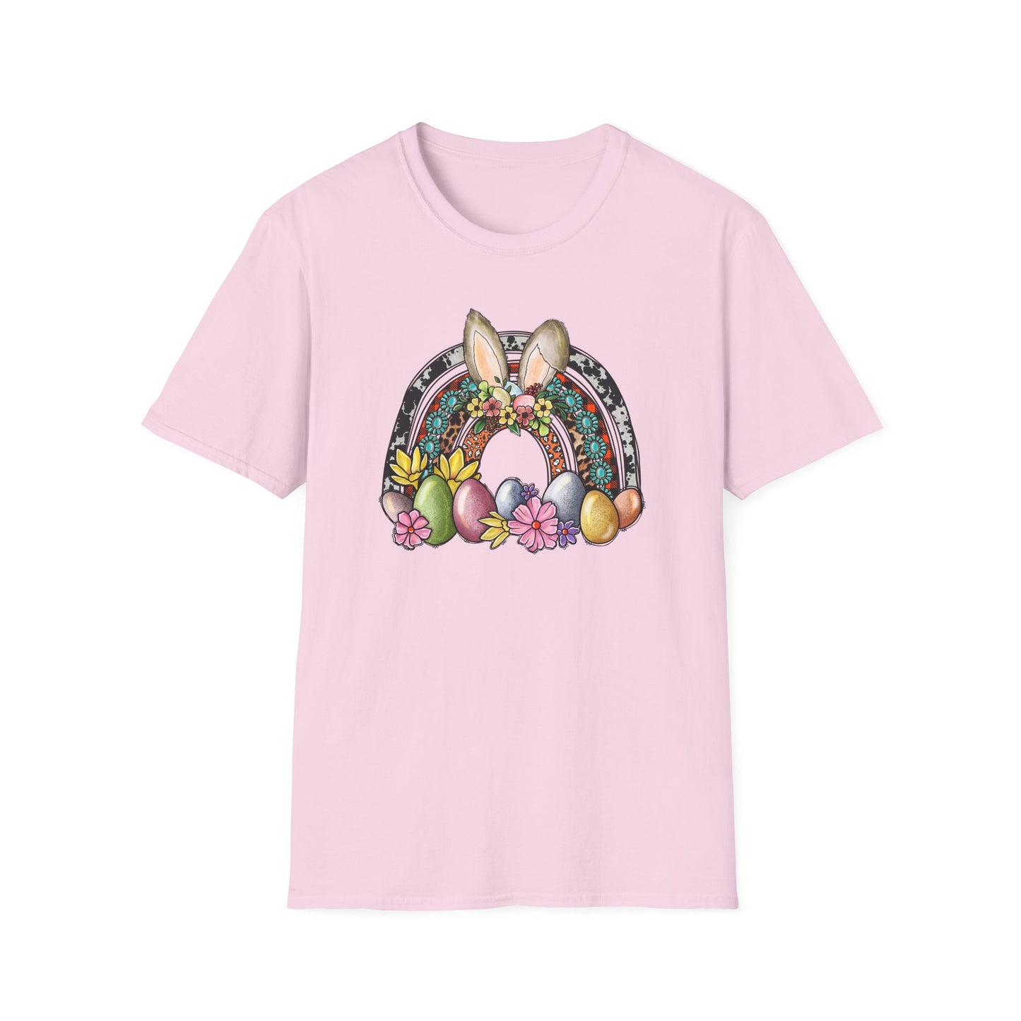 Easter Bunny Rainbow Western T-Shirt | Easter Tee