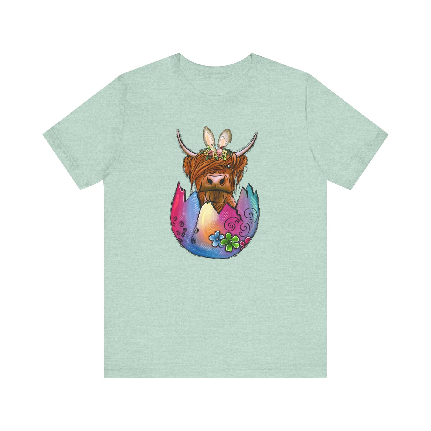 Easter Egg Cow Unisex Jersey Short Sleeve Tee