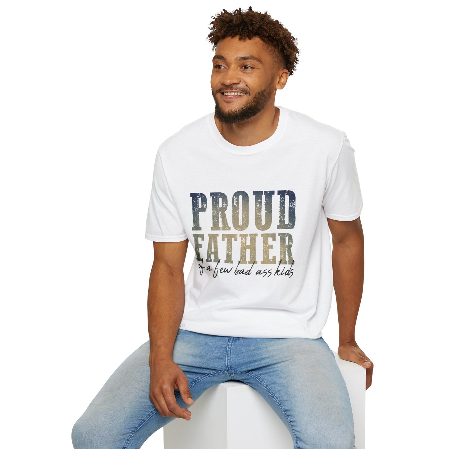 Proud Father of a Few Badass Kids Unisex Softstyle T-Shirt