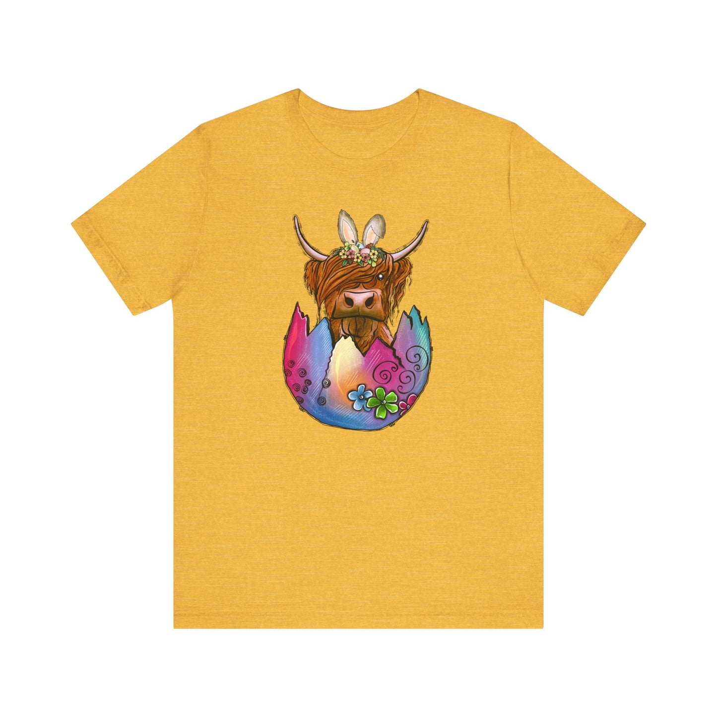 Easter Egg Cow Unisex Jersey Short Sleeve Tee