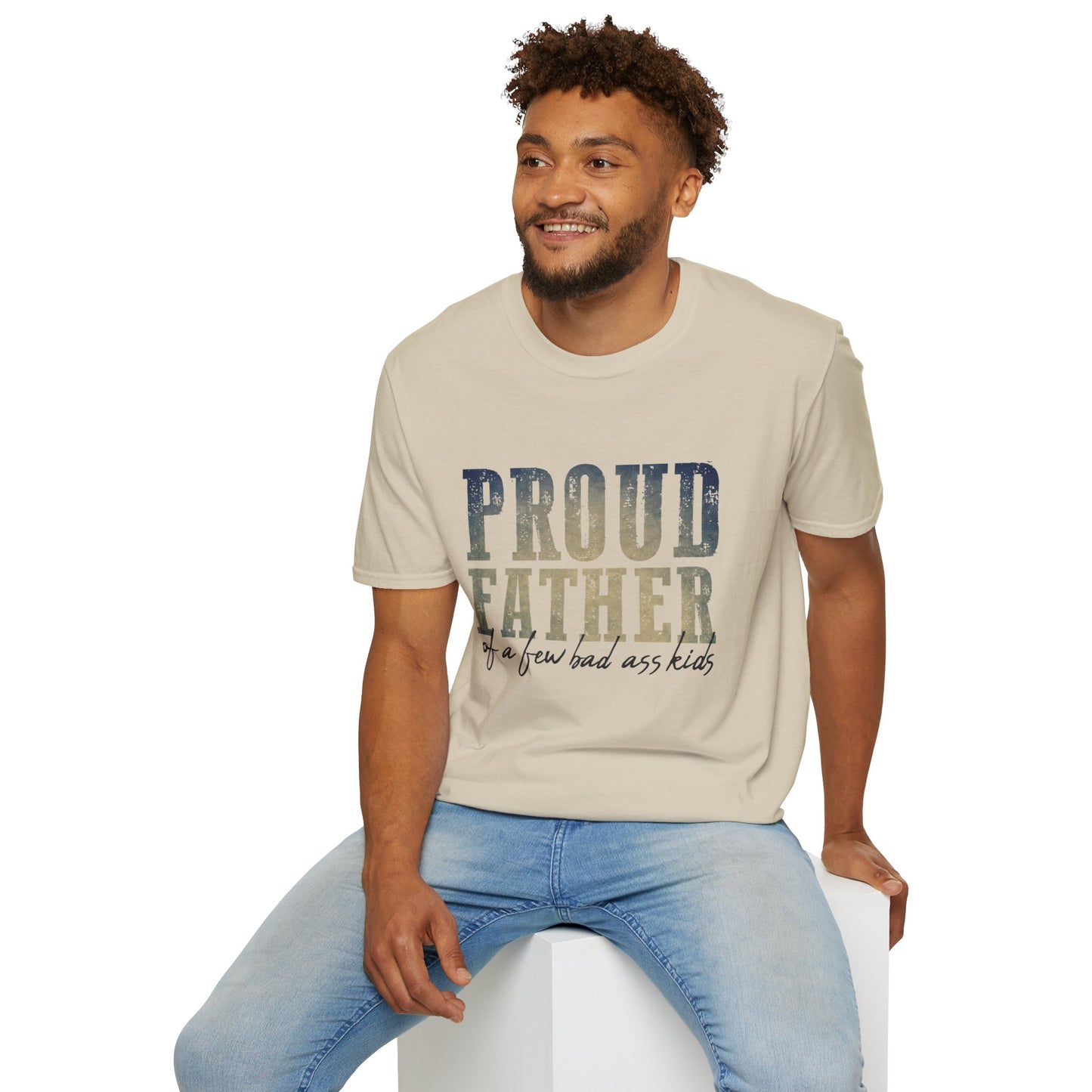 Proud Father of a Few Badass Kids Unisex Softstyle T-Shirt