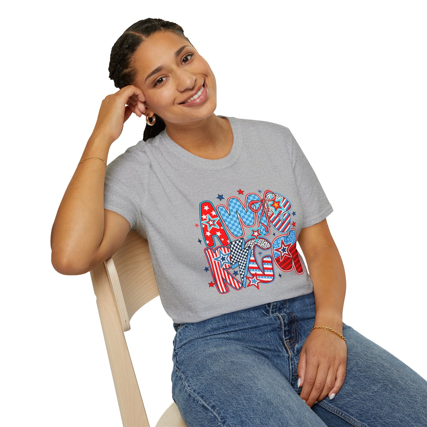 Stars and Stripes America T-Shirt | Red White Blue Americana