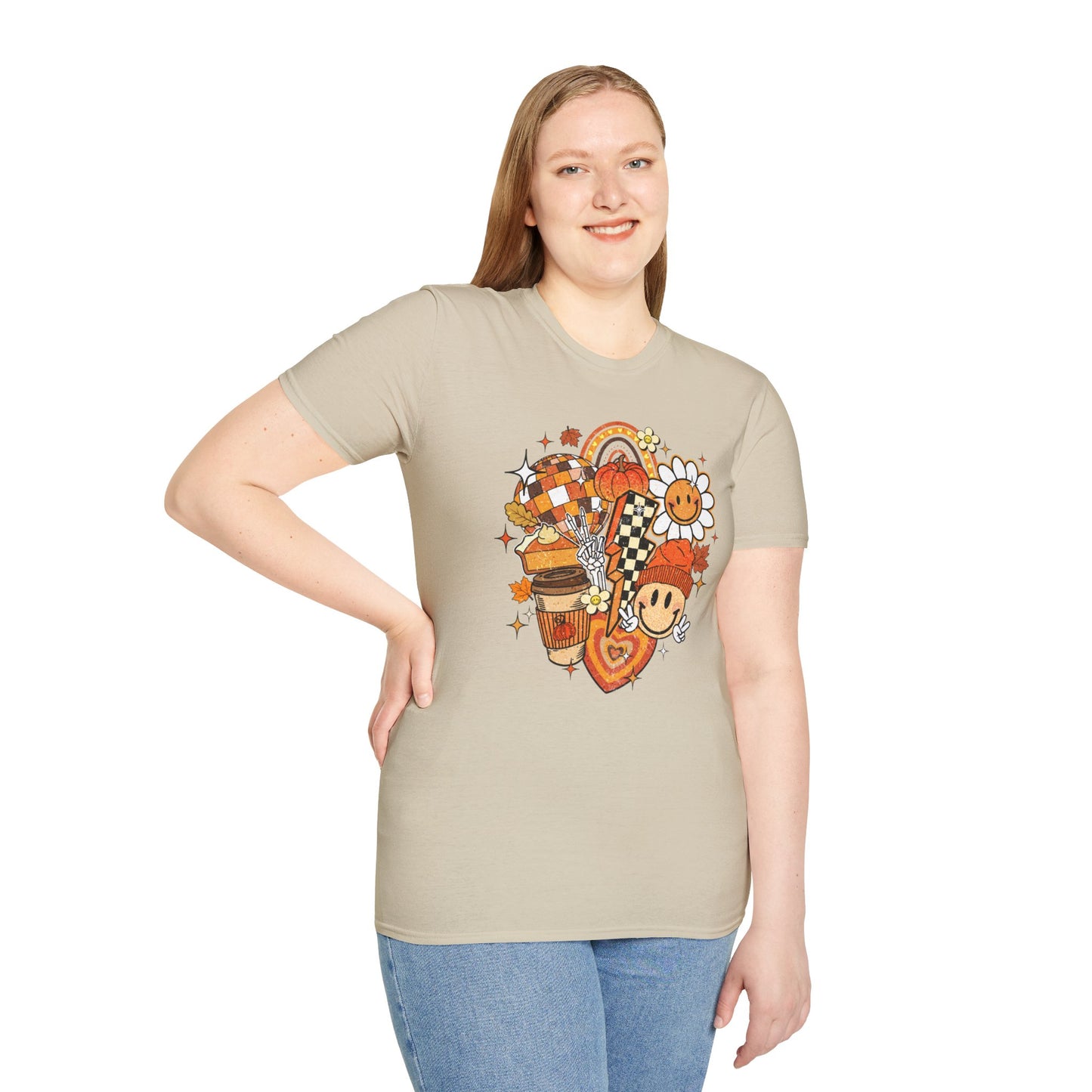 Retro Fall, Pumpkin Spice Unisex Jersey Short Sleeve Tee