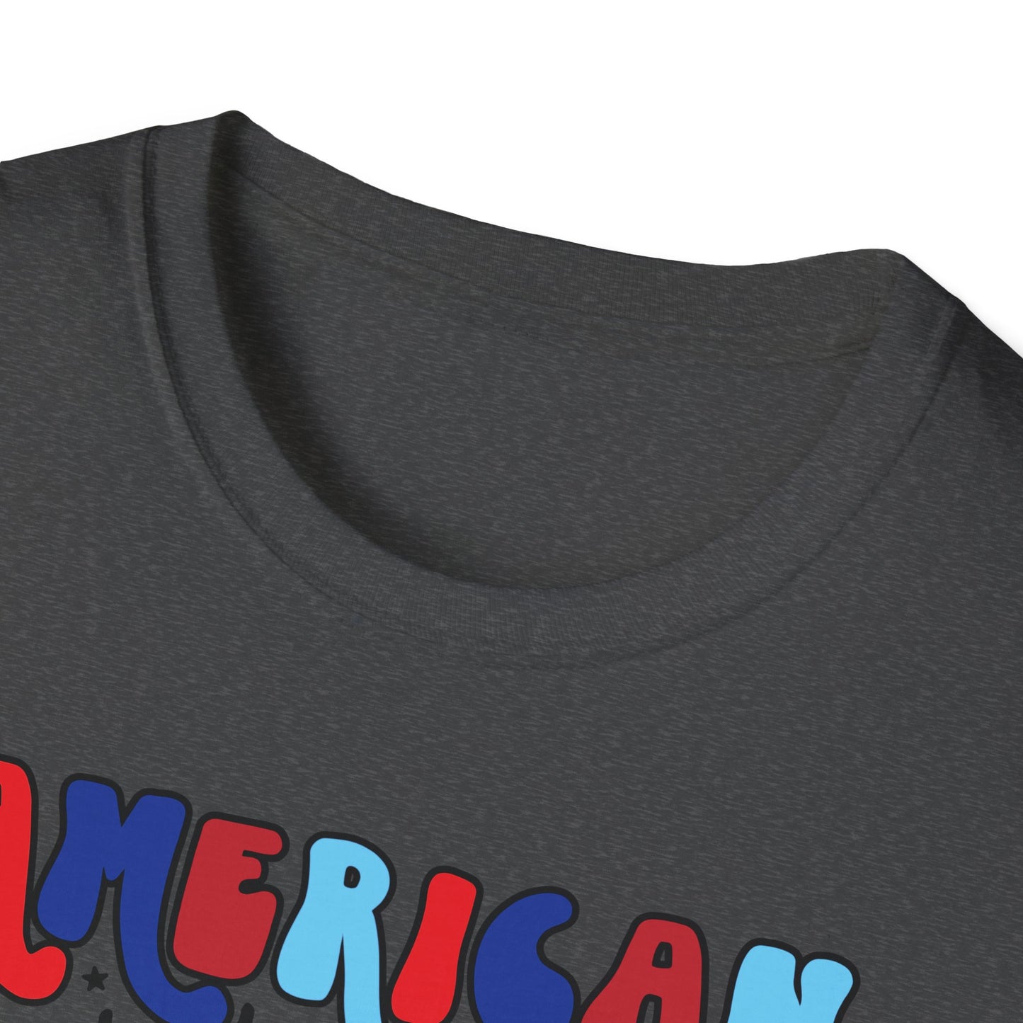 American Babe Graphic T-Shirt — Red White & Blue Peace Skeleton Hands
