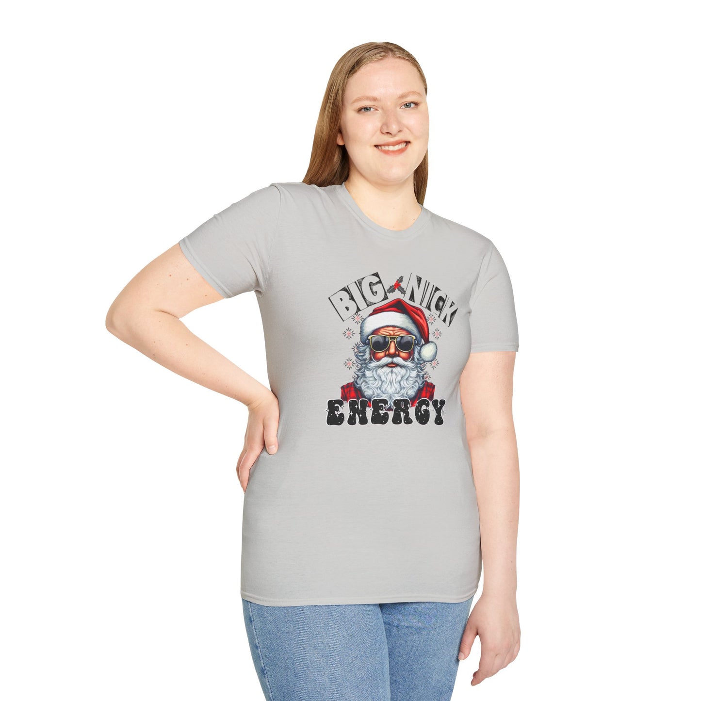 Big Nick Energy Unisex Heavy Cotton Tee, Santa Tee, Santa Christmas Shirt, Big Santa Energy Shirt, Funny Christmas Tee, Adult Chirstmas Tee