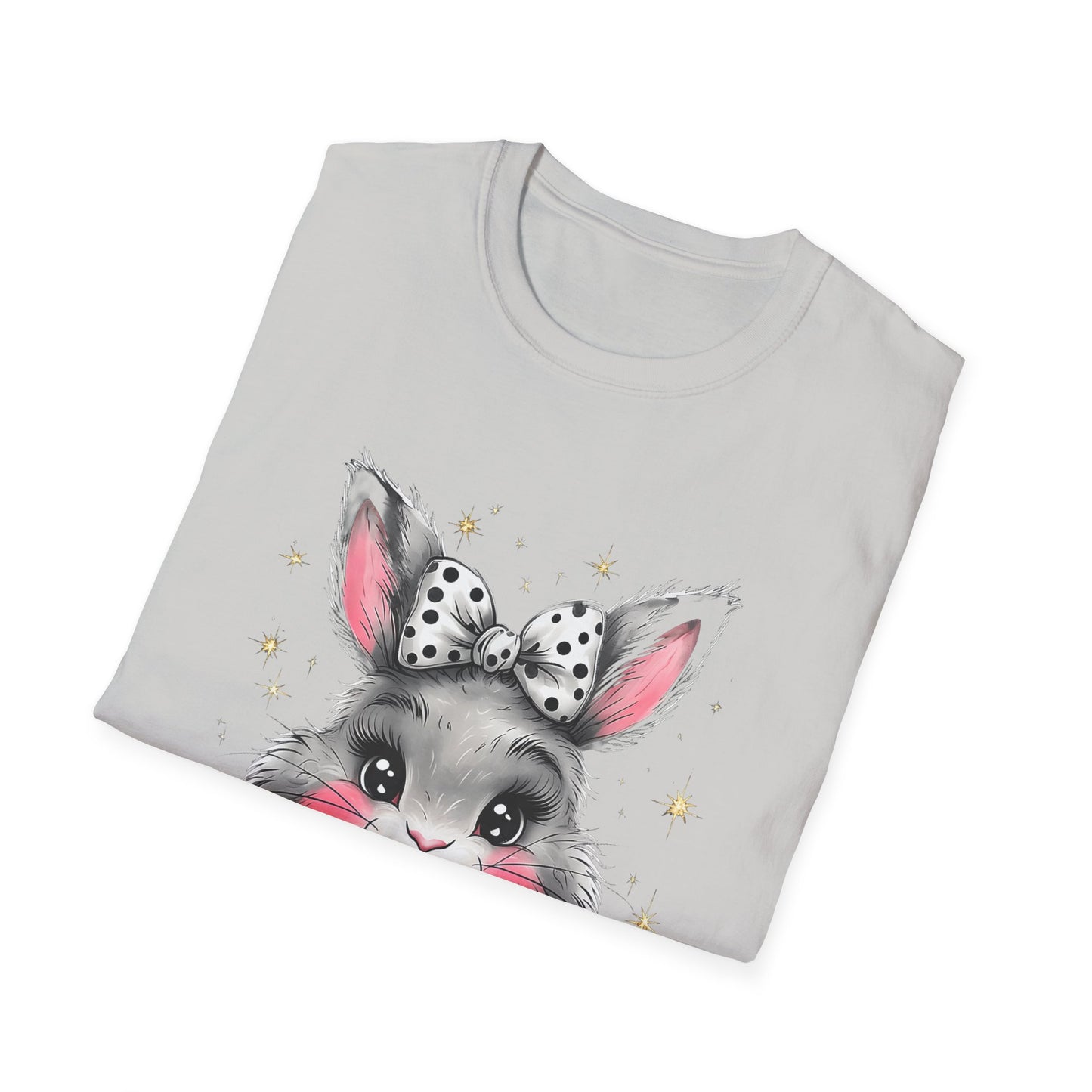 Cute Mouse with Bunny Ears Blowing Bubble Gum T-Shirt