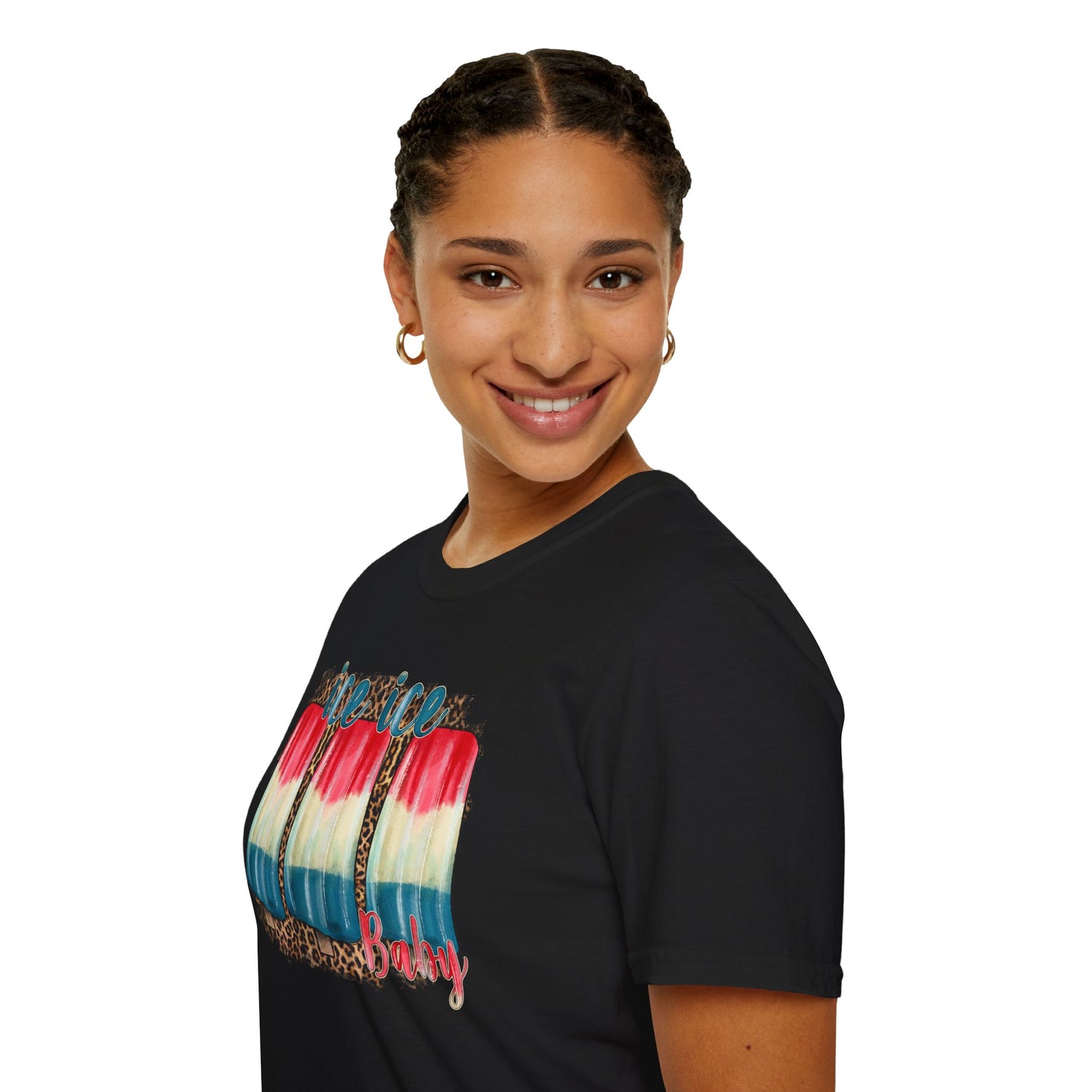 Ice Ice Baby Americana T-Shirt — Red, White & Blue Funny Song Tee