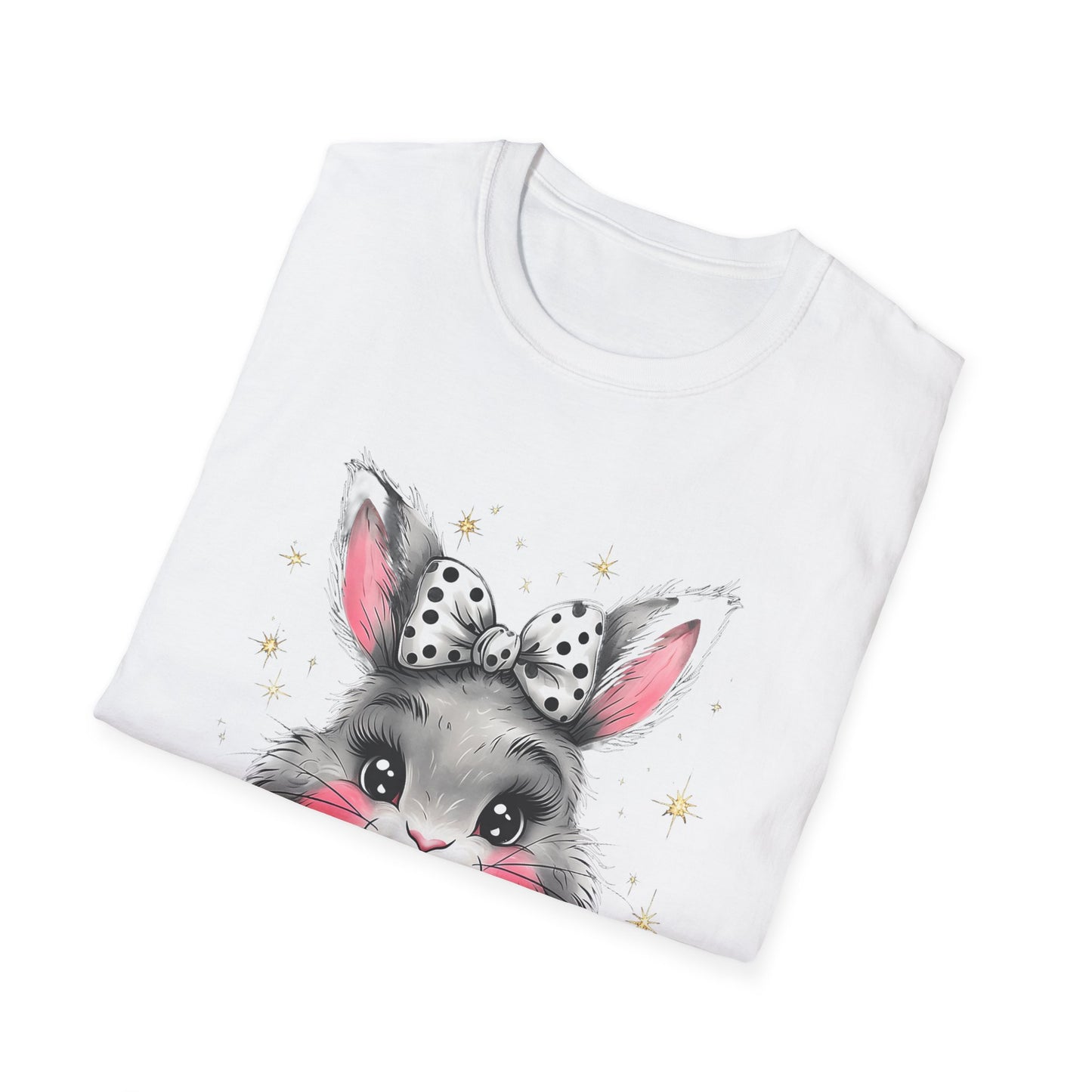 Cute Mouse with Bunny Ears Blowing Bubble Gum T-Shirt