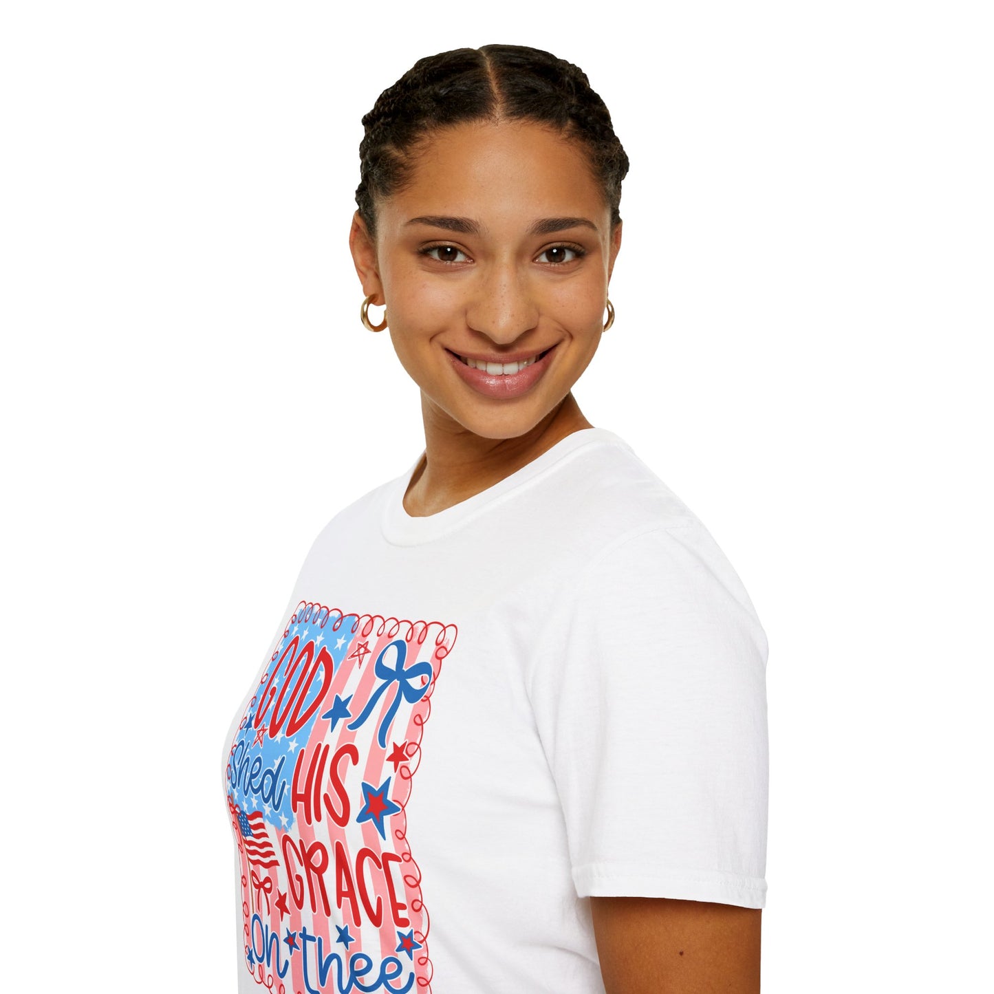 God Shed His Grace on the Red White and Blue T-Shirt | Americana Faith