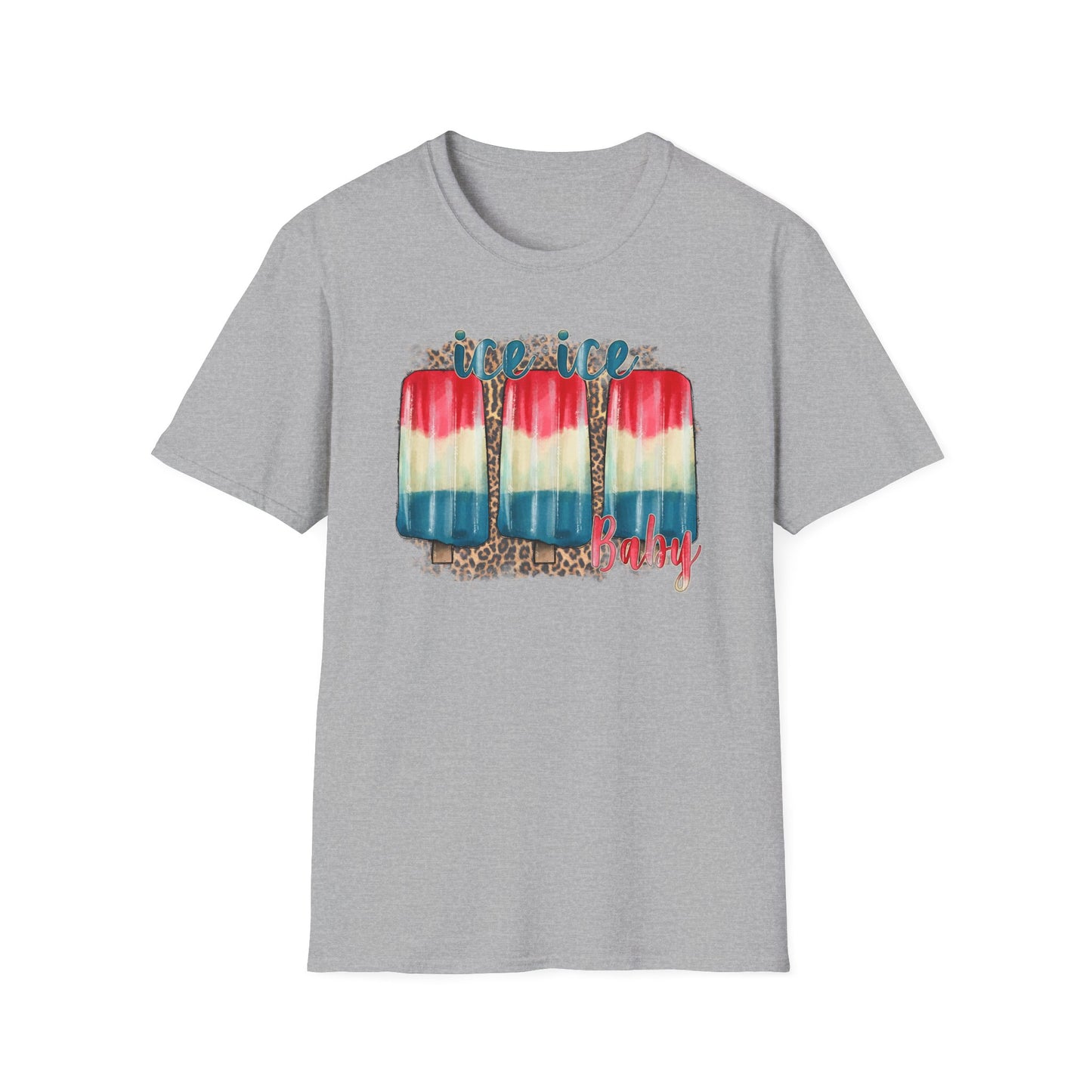 Ice Ice Baby Americana T-Shirt — Red, White & Blue Funny Song Tee