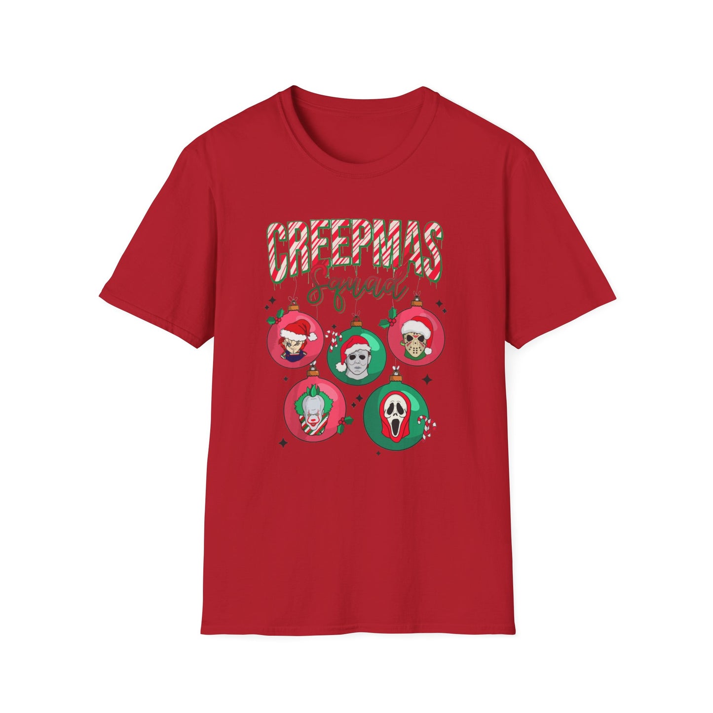 Creepmas Squad Unisex Cotton Tee, Horror Christmas Tee, Chucky Christmas Tee, Jason, Christmas Tee, Michael Christmas Tee, Scream Christmas