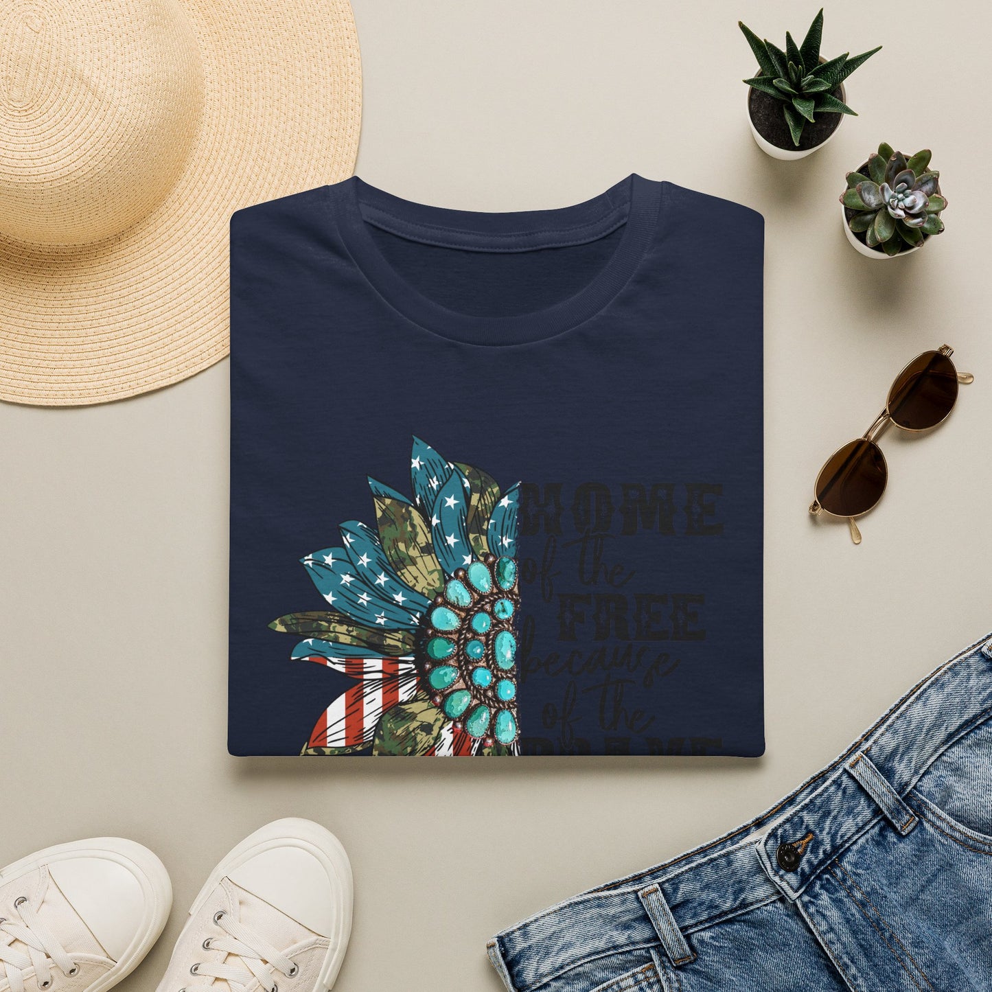 Americana "Home of the Free Because of the Brave" T-Shirt