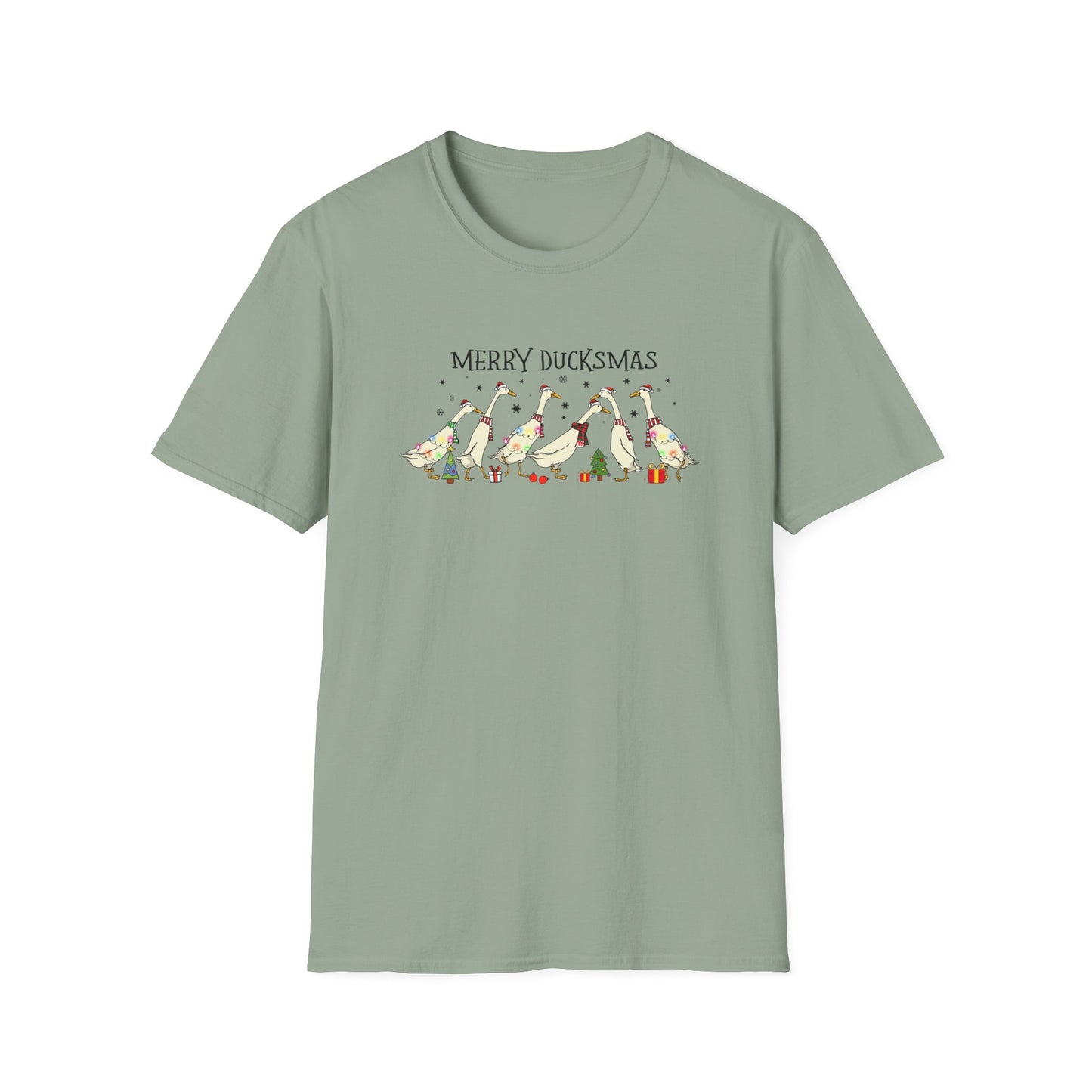 Merry Ducksmas Unisex Heavy Cotton Tee, Duck Christmas Shirt, Christmas Duck Lover Shirt