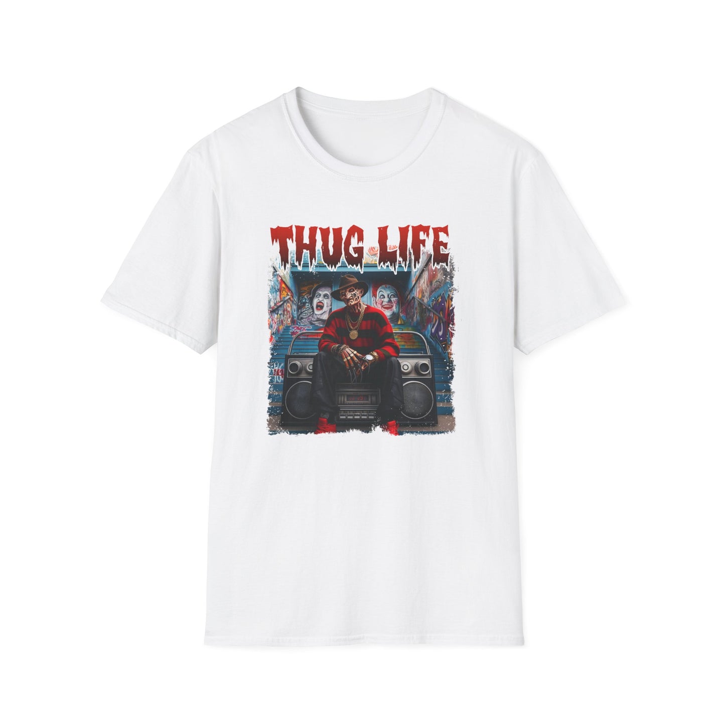 Graphic Tee Thug Life Freddy Kruger Nightmare On Elm Street T-Shirt