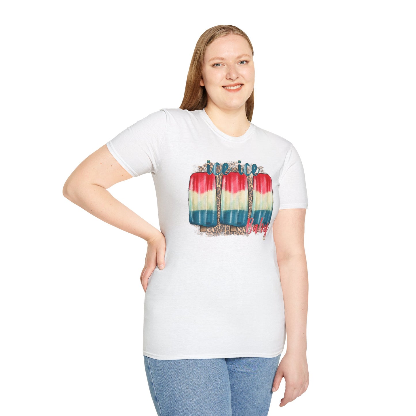 Ice Ice Baby Americana T-Shirt — Red, White & Blue Funny Song Tee