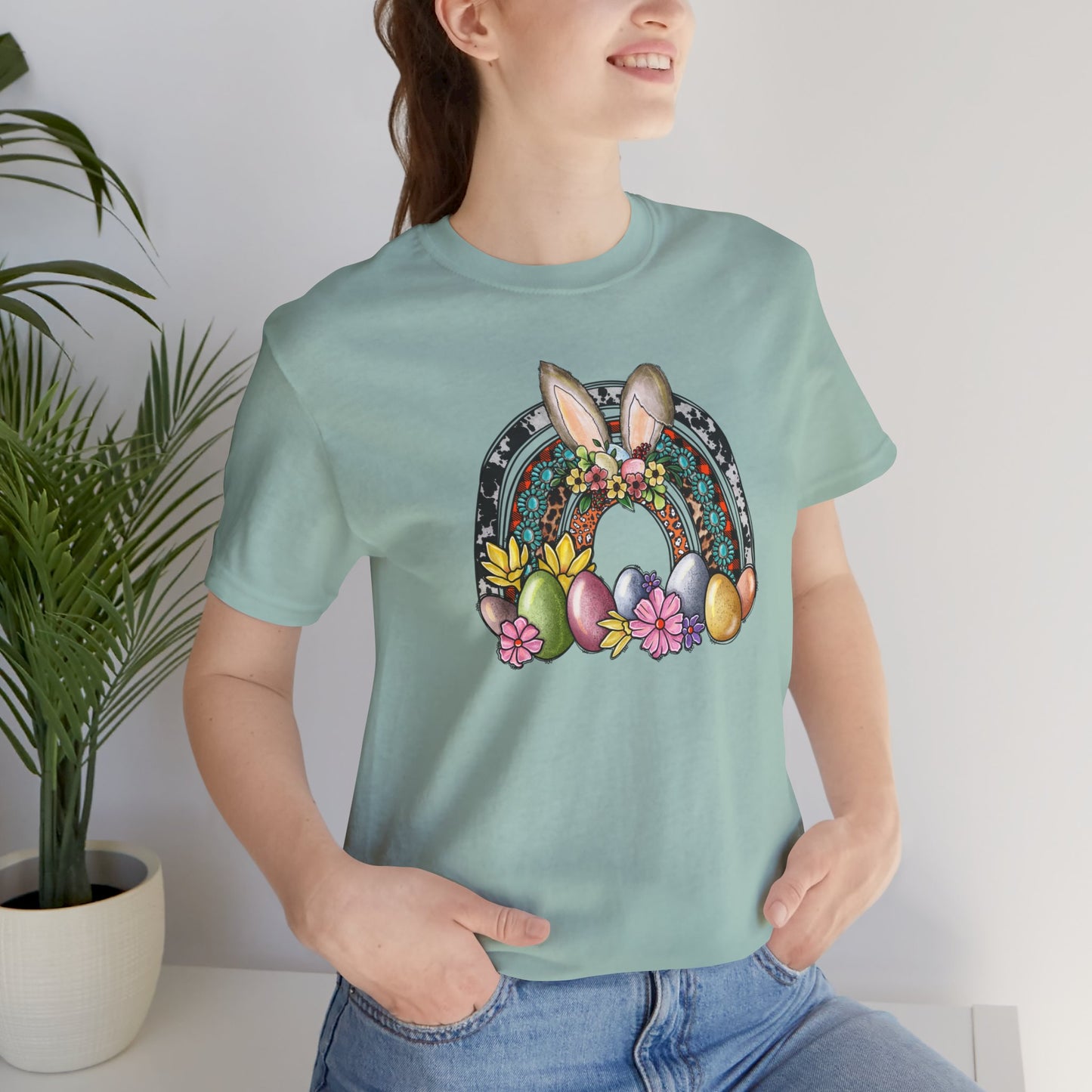 Easter Rainbow Unisex Jersey Short Sleeve Tee