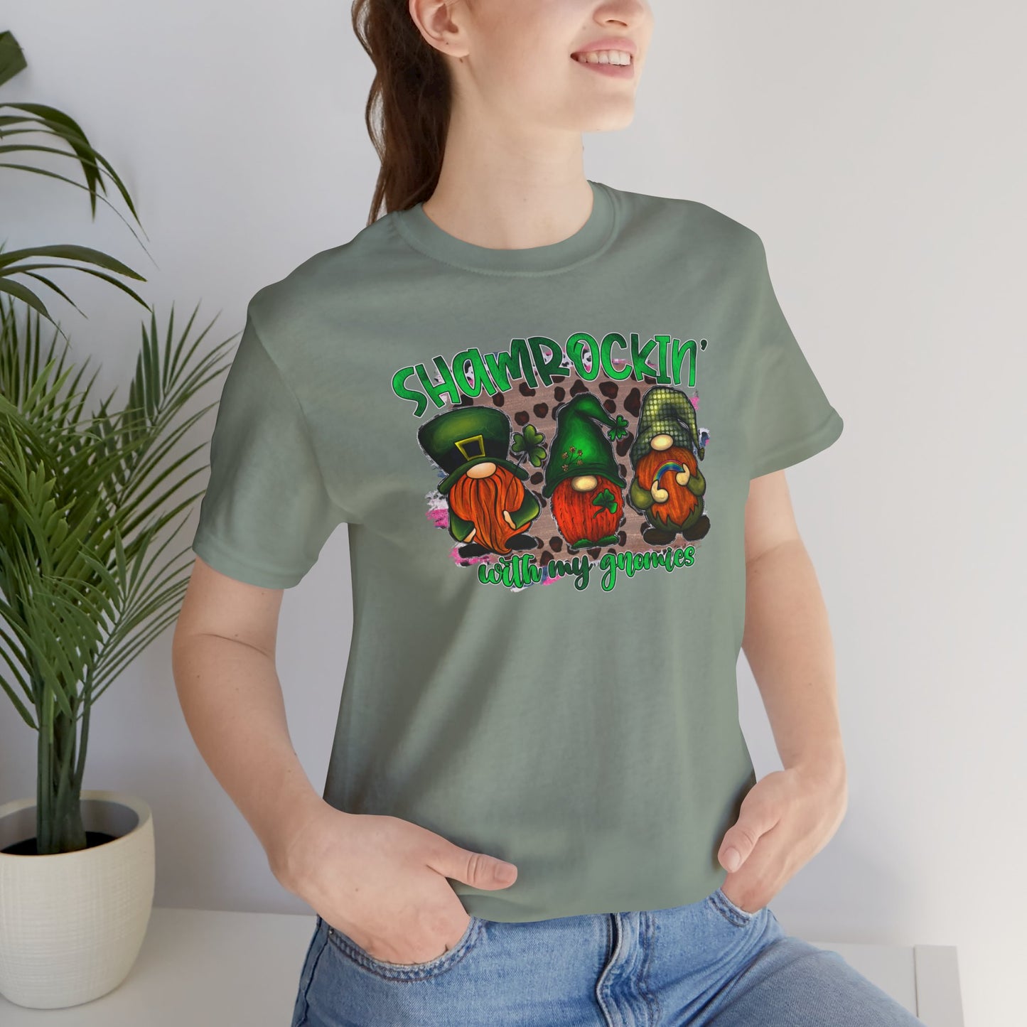 Shamrockin' With My Gnomies Unisex Jersey Short Sleeve Tee