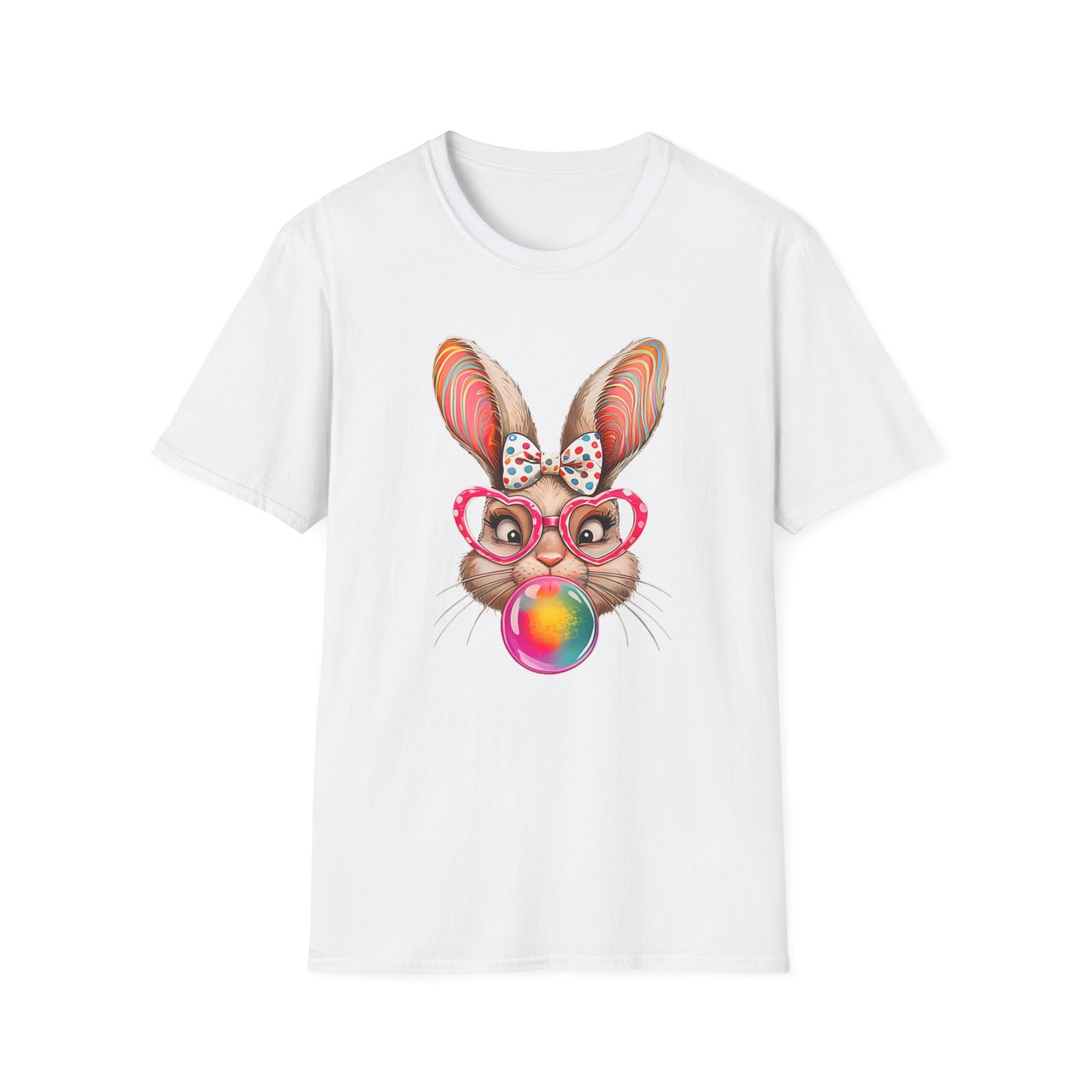 Playful Bunny Graphic T-Shirt, Cute Easter Gift, Animal Lover Shirt, Unisex Tees for Spring, Casual Everyday Wear, Easter Celebration