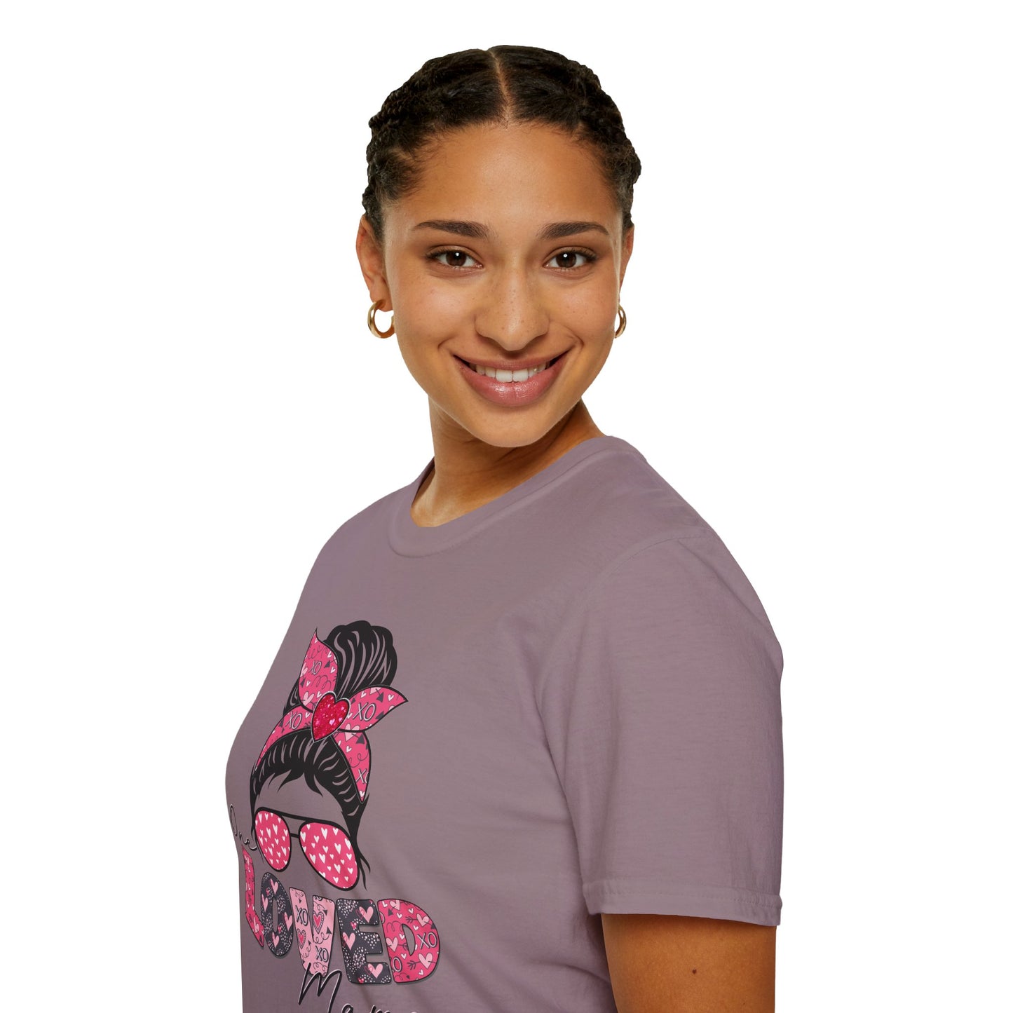One Loved Mama Messy Bun T-Shirt | Mama Graphic Tee