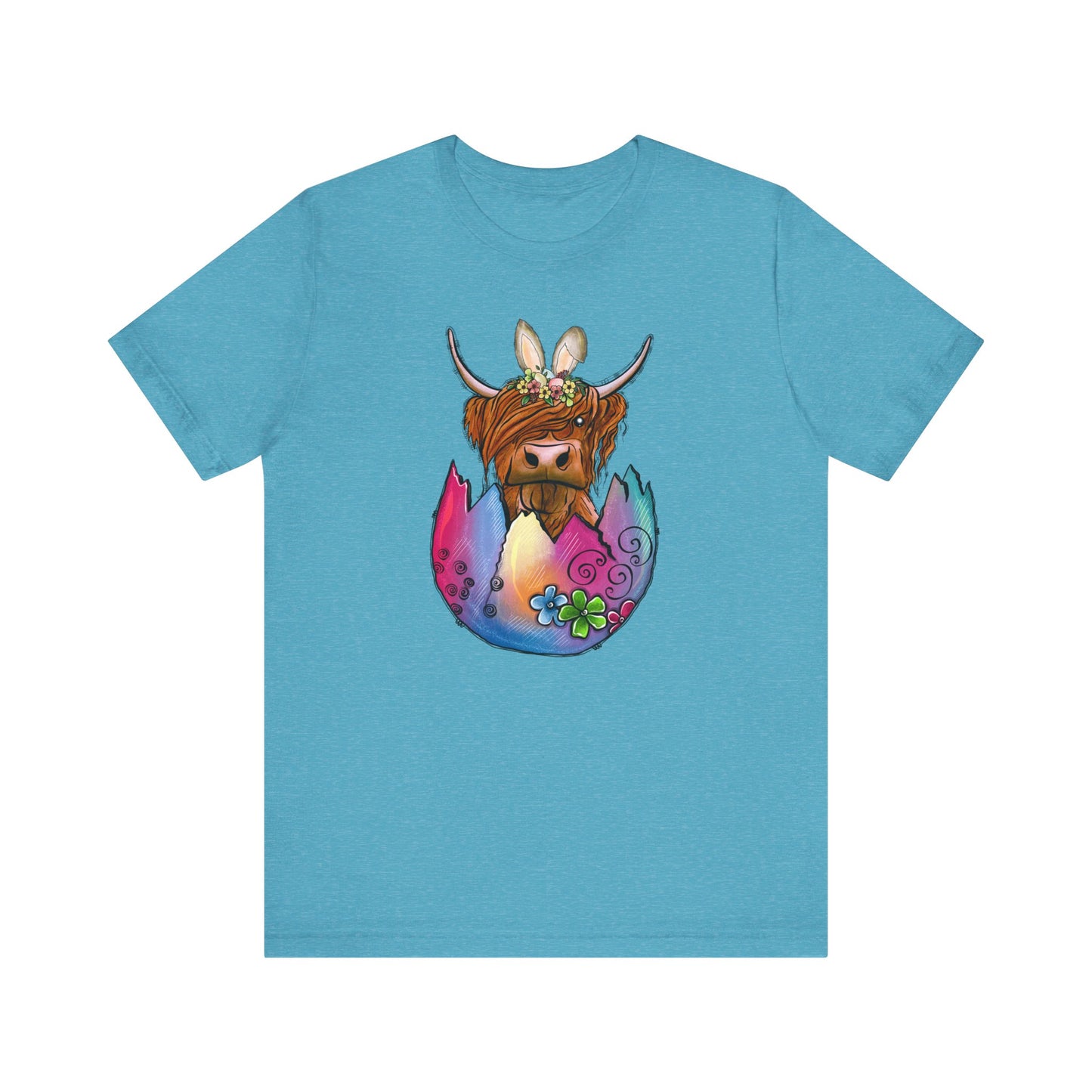 Easter Egg Cow Unisex Jersey Short Sleeve Tee