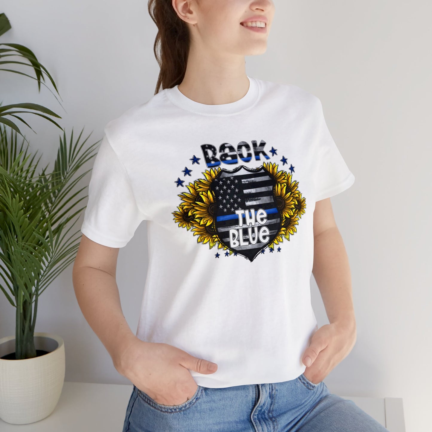 Sunflower Back the Blue Unisex Jersey Short Sleeve Tee