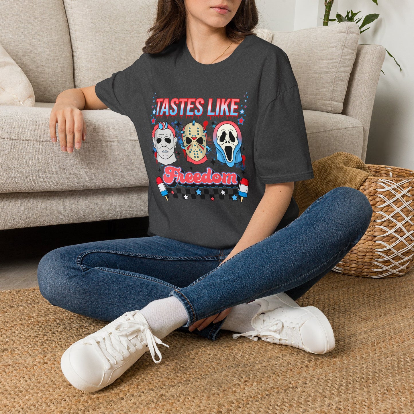 4th of July 'Taste Like Freedom' Horror Characters T-Shirt