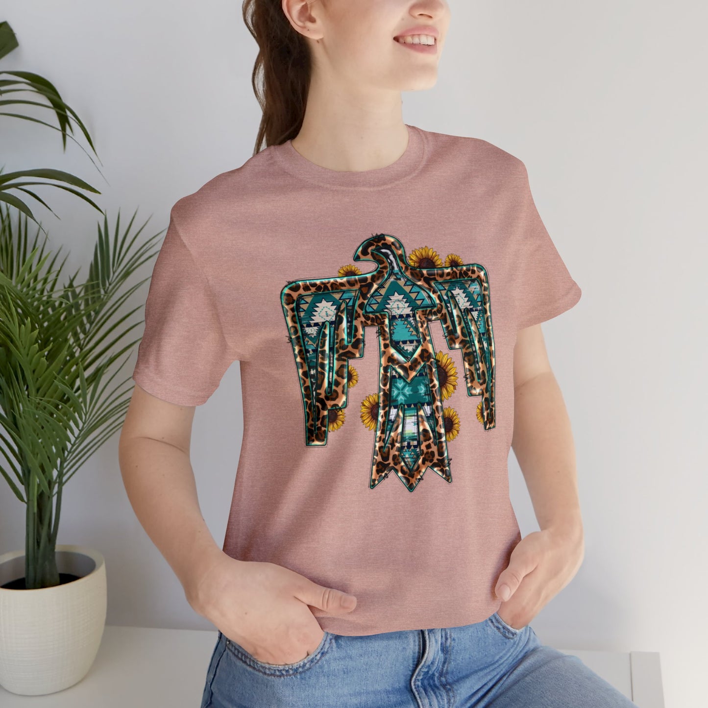 Sunflower Aztec Eagle Unisex Jersey Short Sleeve Tee