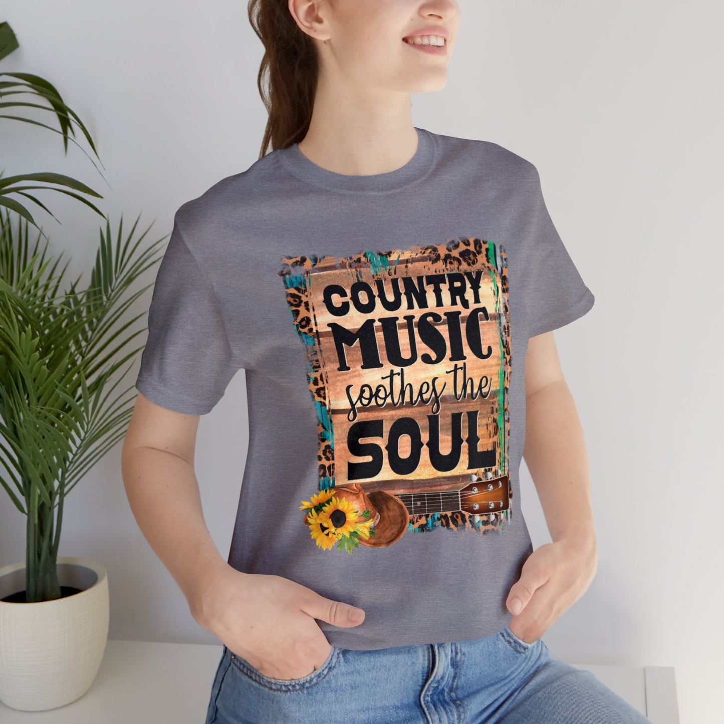 Country Music Soothes the Soul Unisex Jersey Short Sleeve Tee