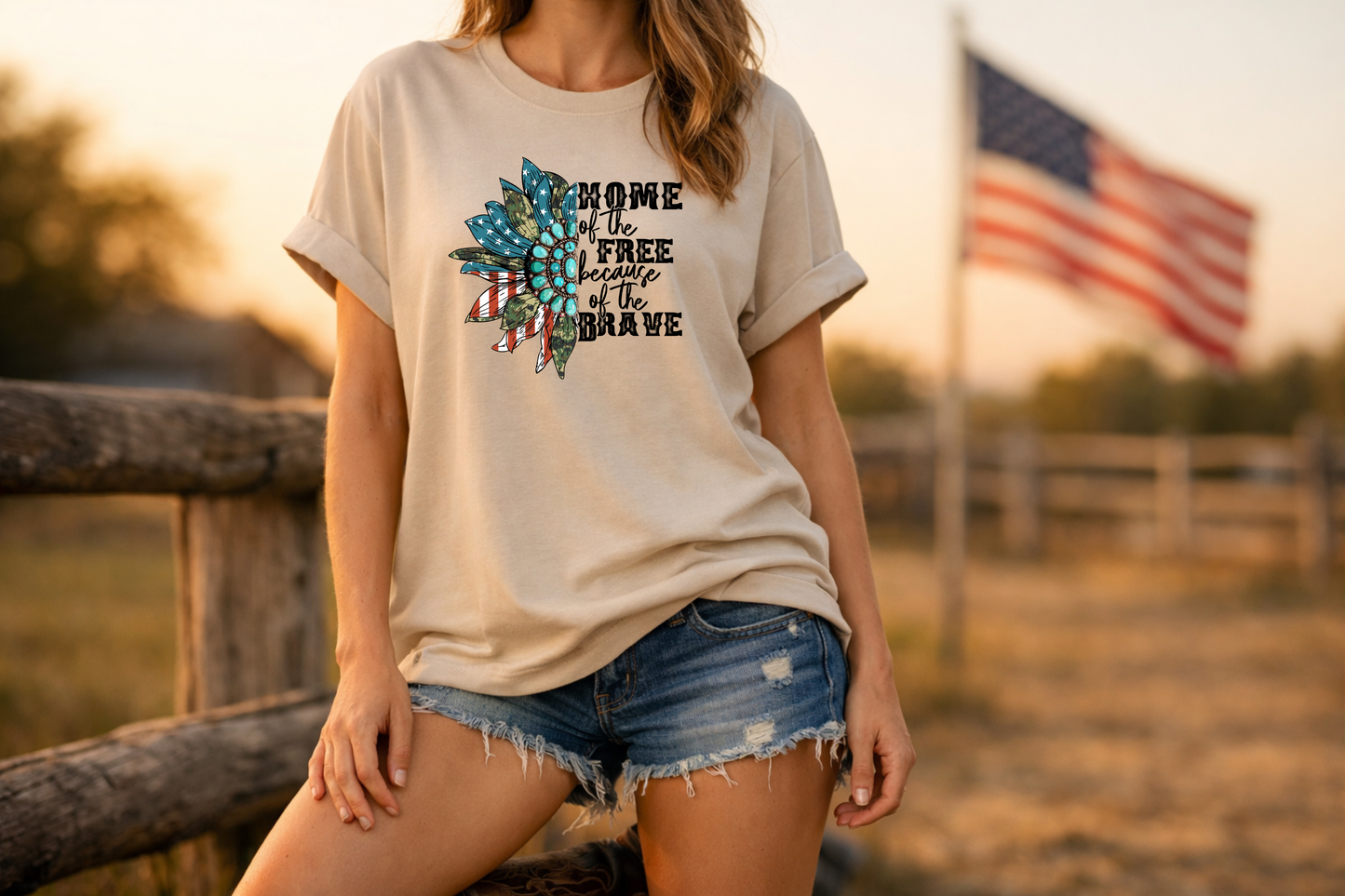 Americana "Home of the Free Because of the Brave" T-Shirt