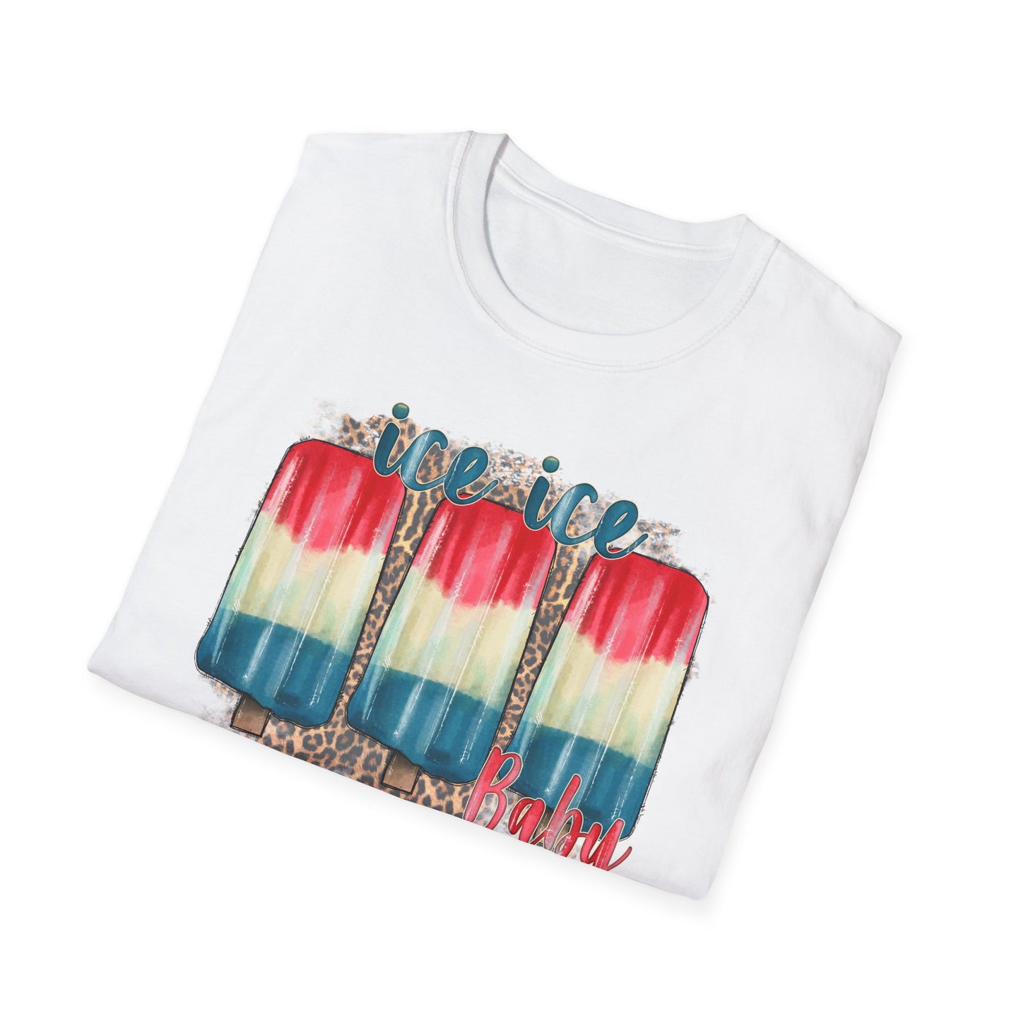 Ice Ice Baby Americana T-Shirt — Red, White & Blue Funny Song Tee