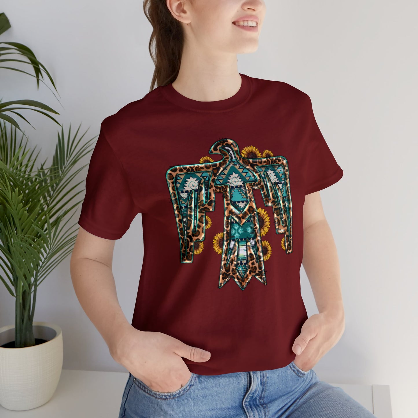 Sunflower Aztec Eagle Unisex Jersey Short Sleeve Tee