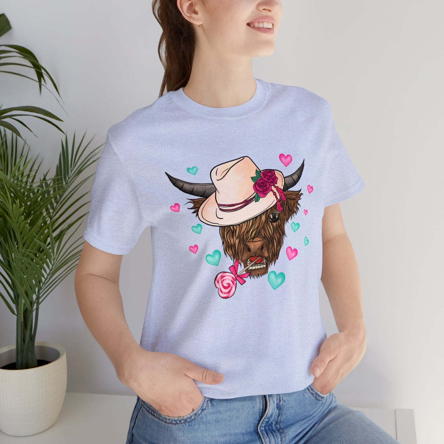 Lolli Pop Cow Unisex Jersey Short Sleeve Tee