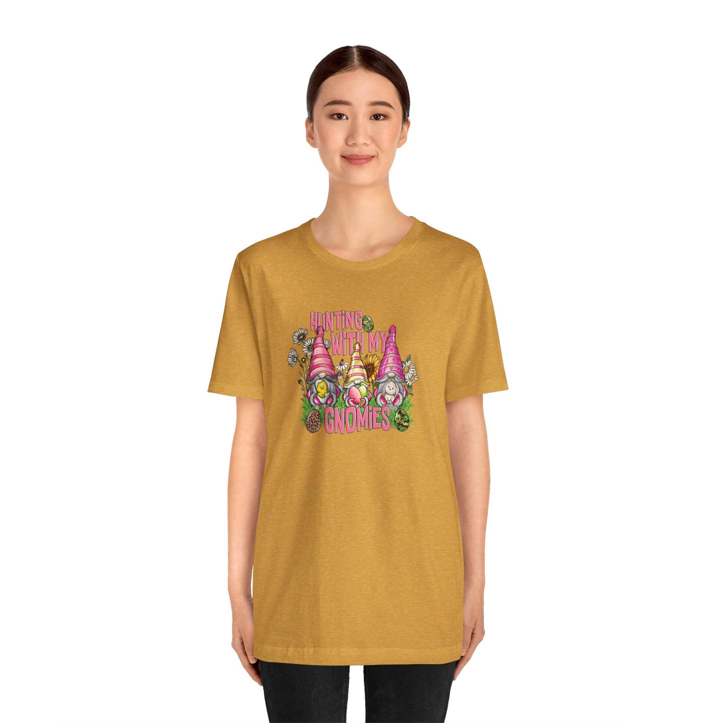 Hunting With My Gnomies Unisex Jersey Short Sleeve Tee