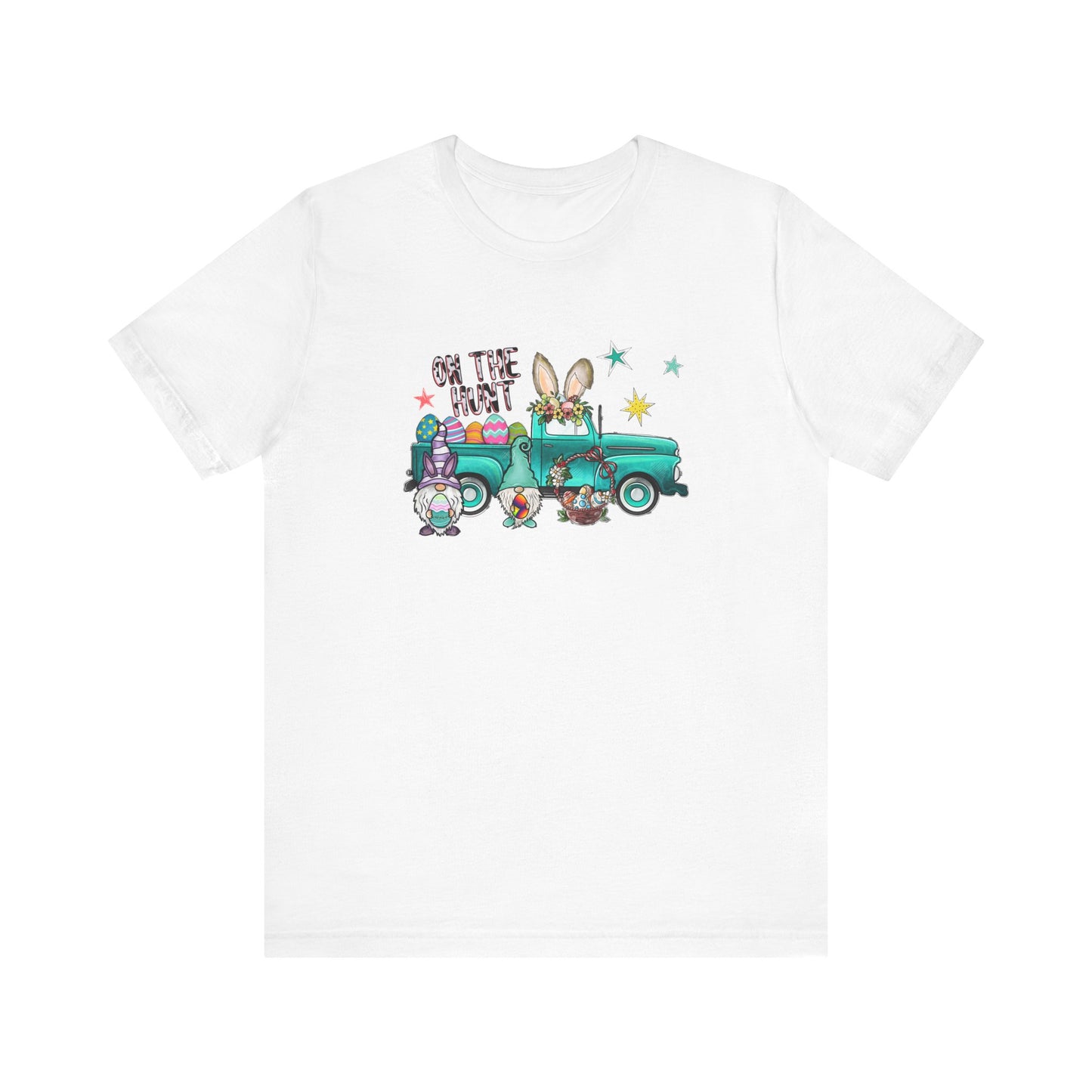 On the Hunt Easter Vintage Truck Unisex Jersey Short Sleeve Tee