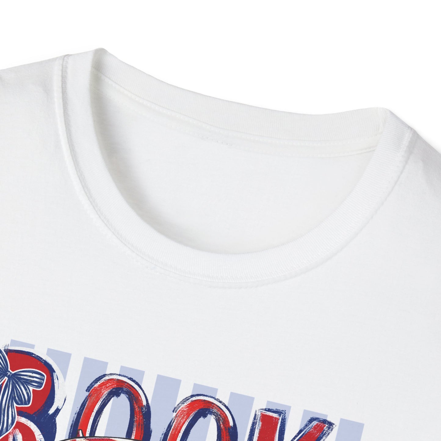 Vintage Americana Book Lover T-Shirt — 'Book Summer' Red, White & Blue Pinup