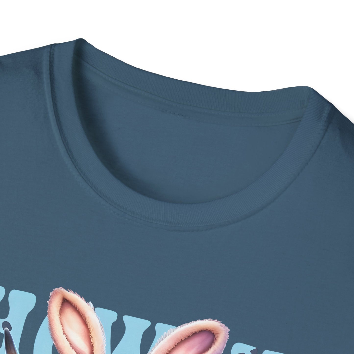 Howdy Easter Highland Cow Wearing Bunny Ears T-Shirt | Easter Eggs
