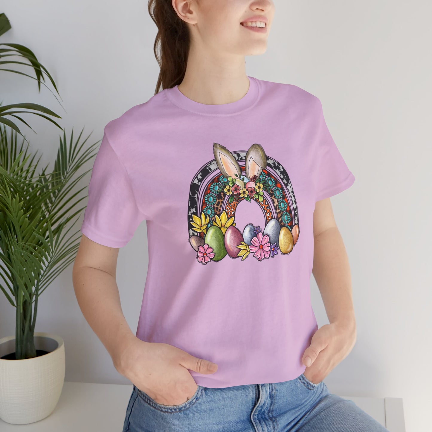 Easter Rainbow Unisex Jersey Short Sleeve Tee