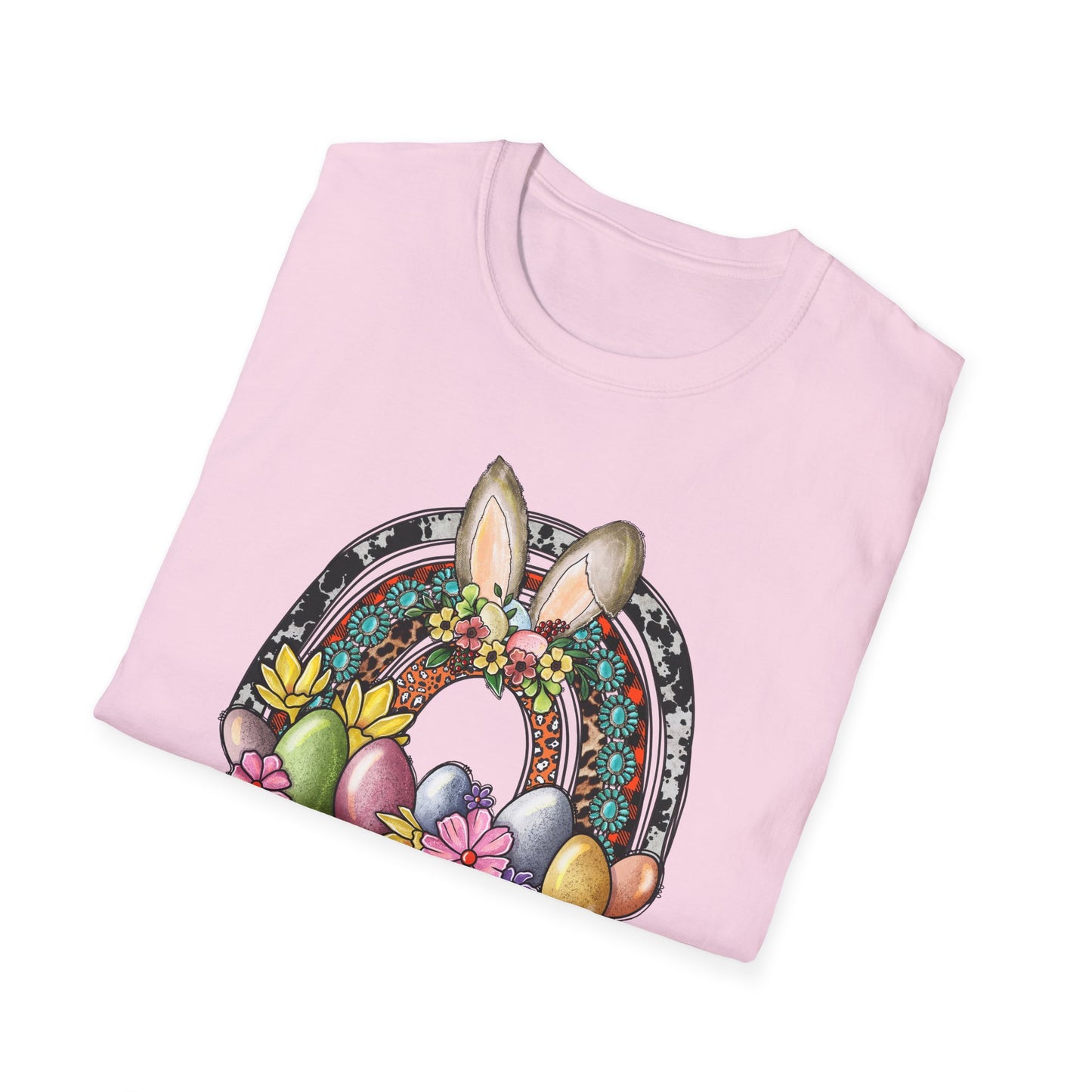 Easter Bunny Rainbow Western T-Shirt | Easter Tee