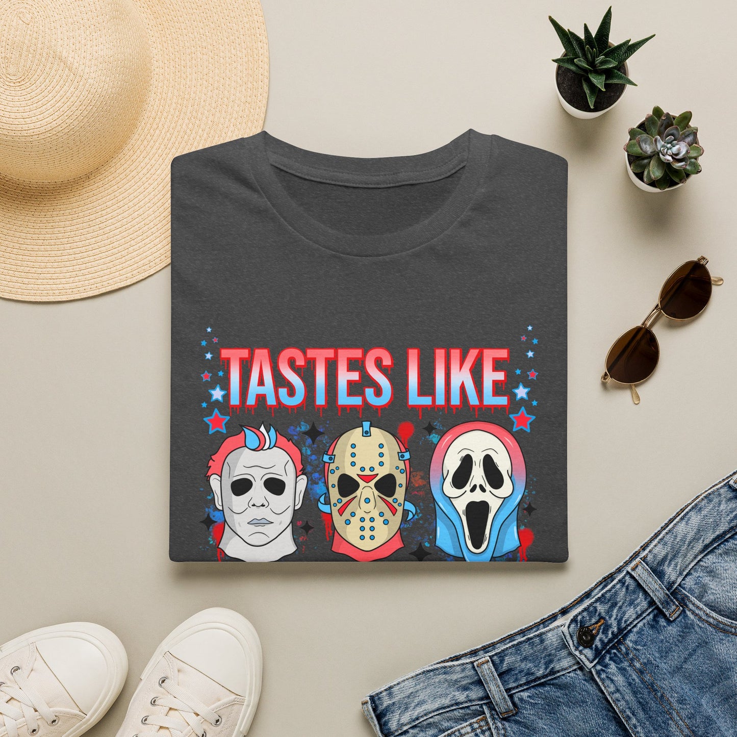 4th of July 'Taste Like Freedom' Horror Characters T-Shirt