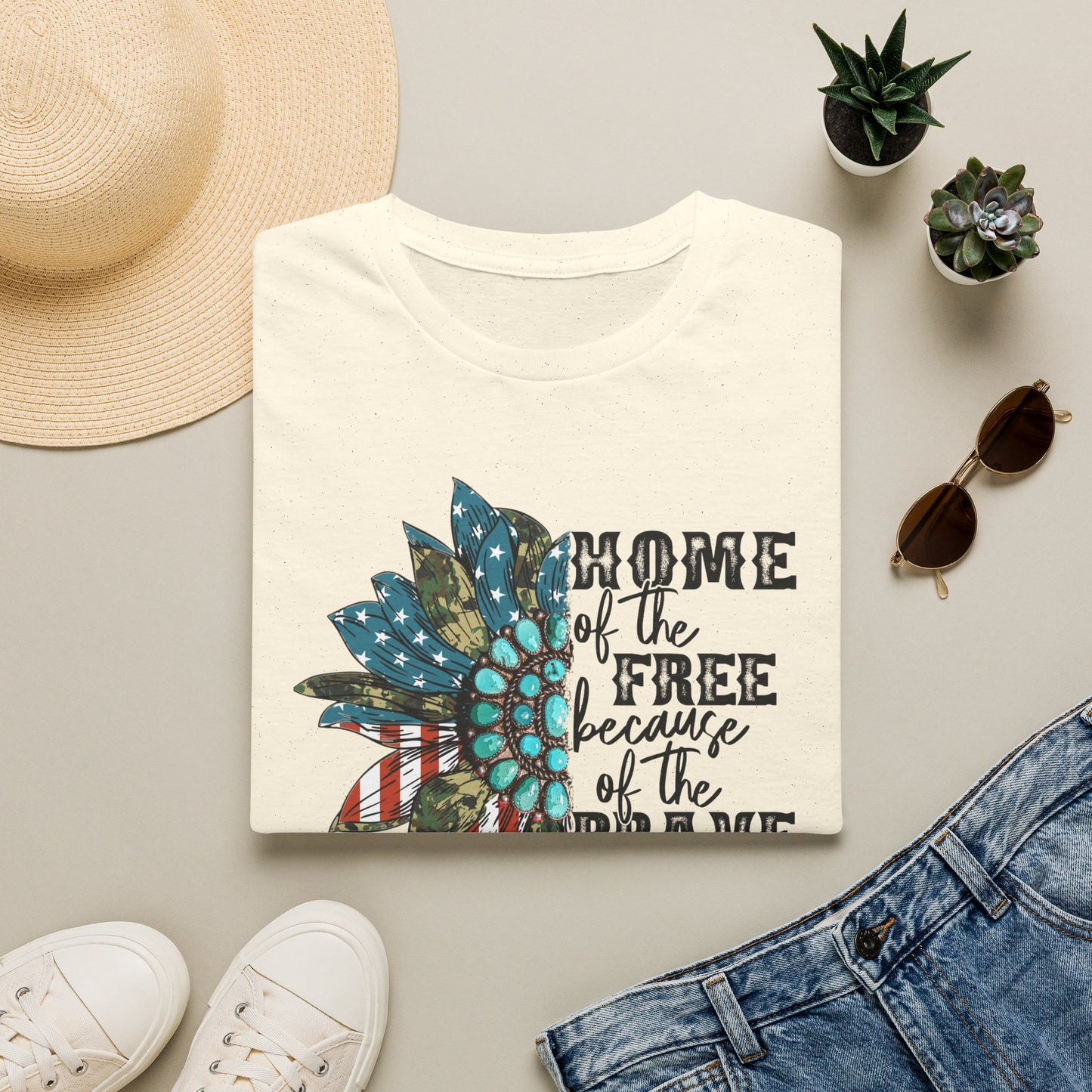 Americana "Home of the Free Because of the Brave" T-Shirt