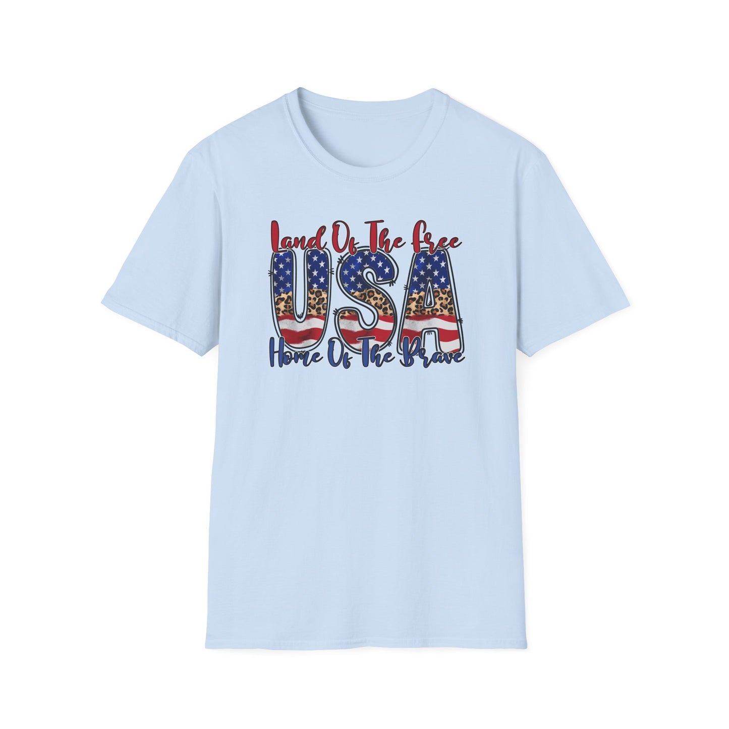 Land of the Free Because of the Brave T-Shirt — USA Flag Americana