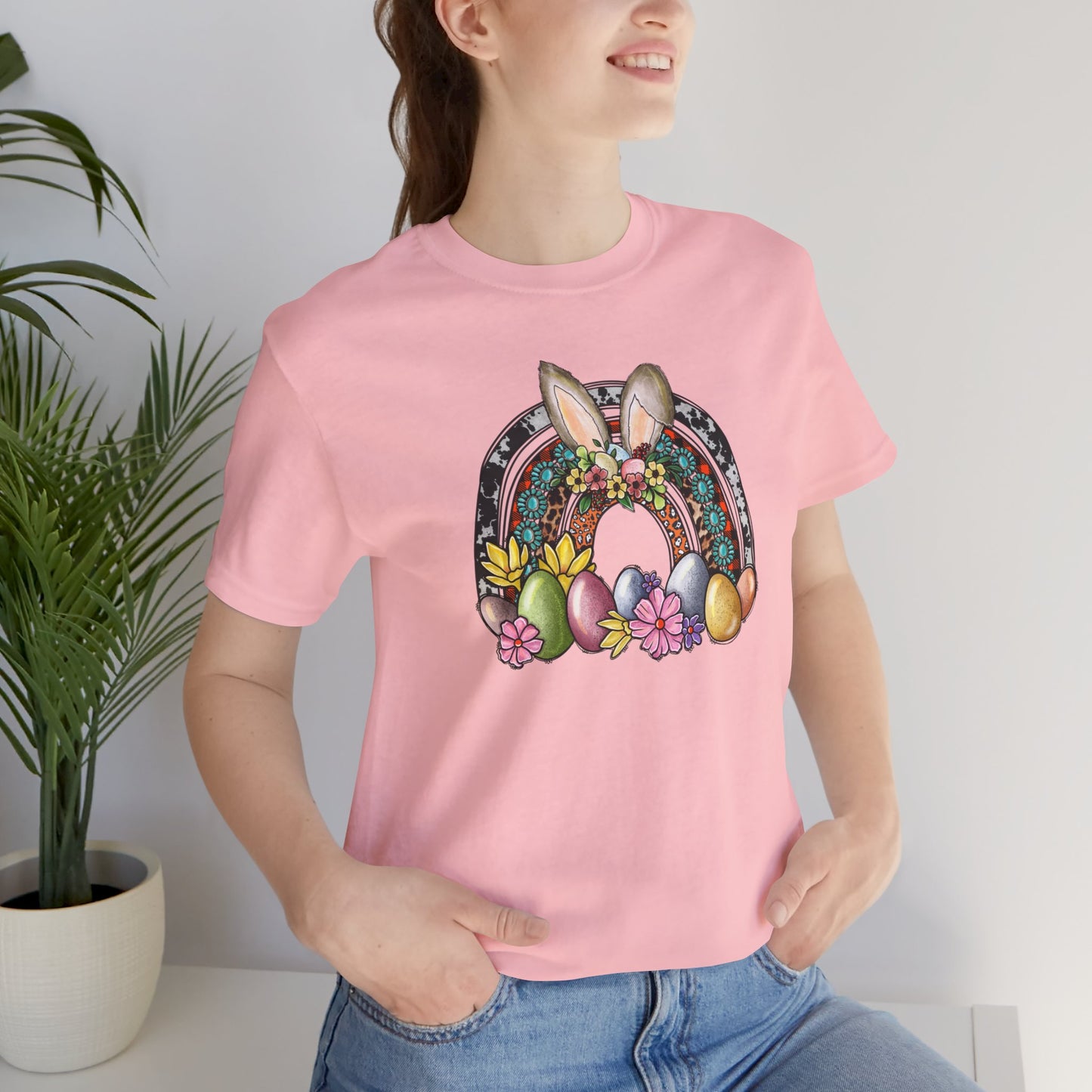 Easter Rainbow Unisex Jersey Short Sleeve Tee