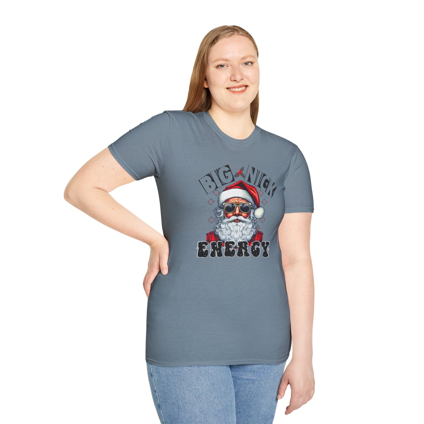 Big Nick Energy Unisex Heavy Cotton Tee, Santa Tee, Santa Christmas Shirt, Big Santa Energy Shirt, Funny Christmas Tee, Adult Chirstmas Tee